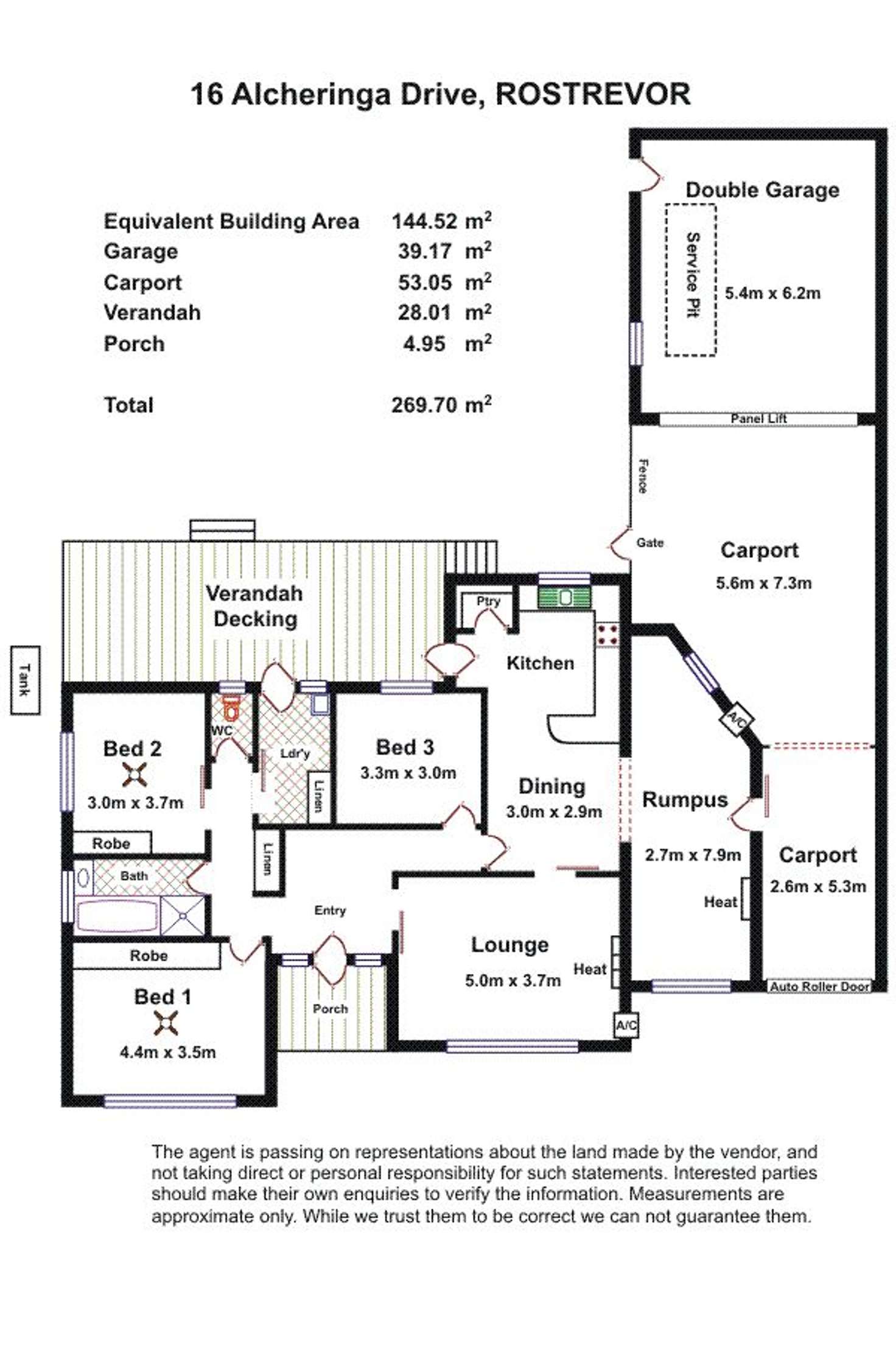 Floorplan of Homely house listing, 16 Alcheringa Drive, Rostrevor SA 5073