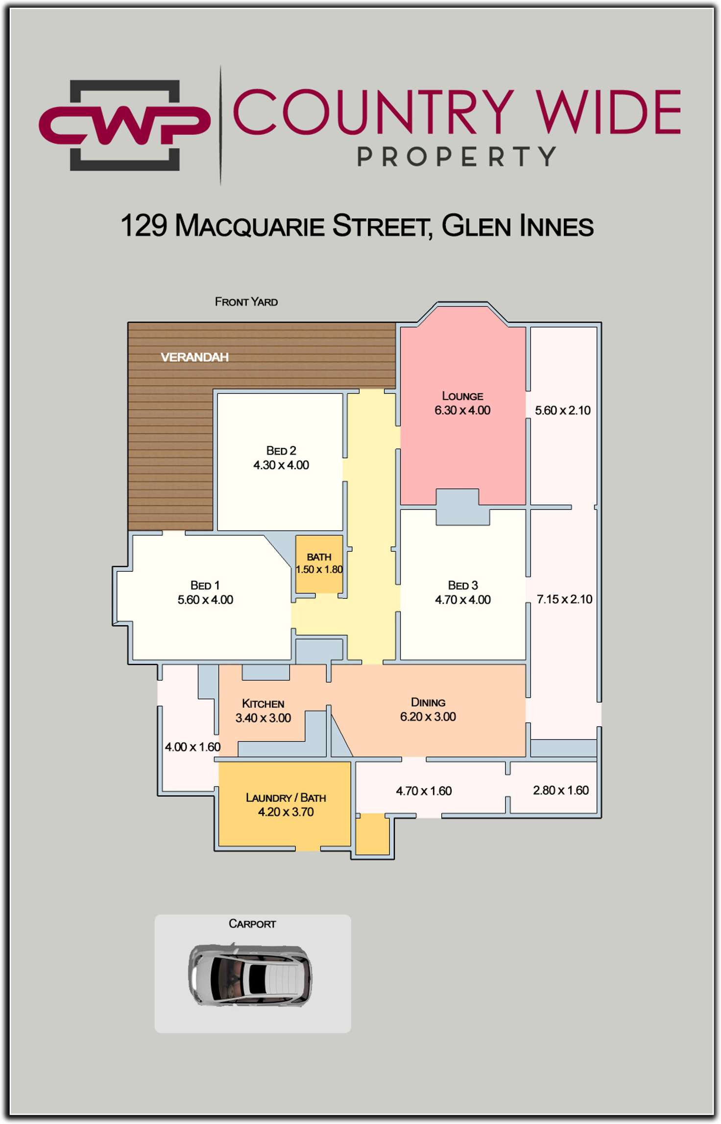 Floorplan of Homely house listing, 129 Macquarie Street, Glen Innes NSW 2370