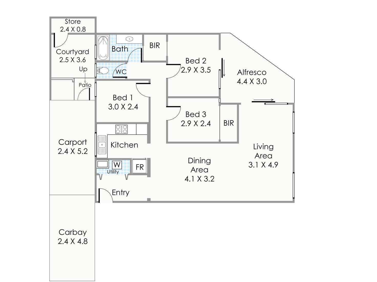 Floorplan of Homely unit listing, 14/32 Jubilee Street, South Perth WA 6151