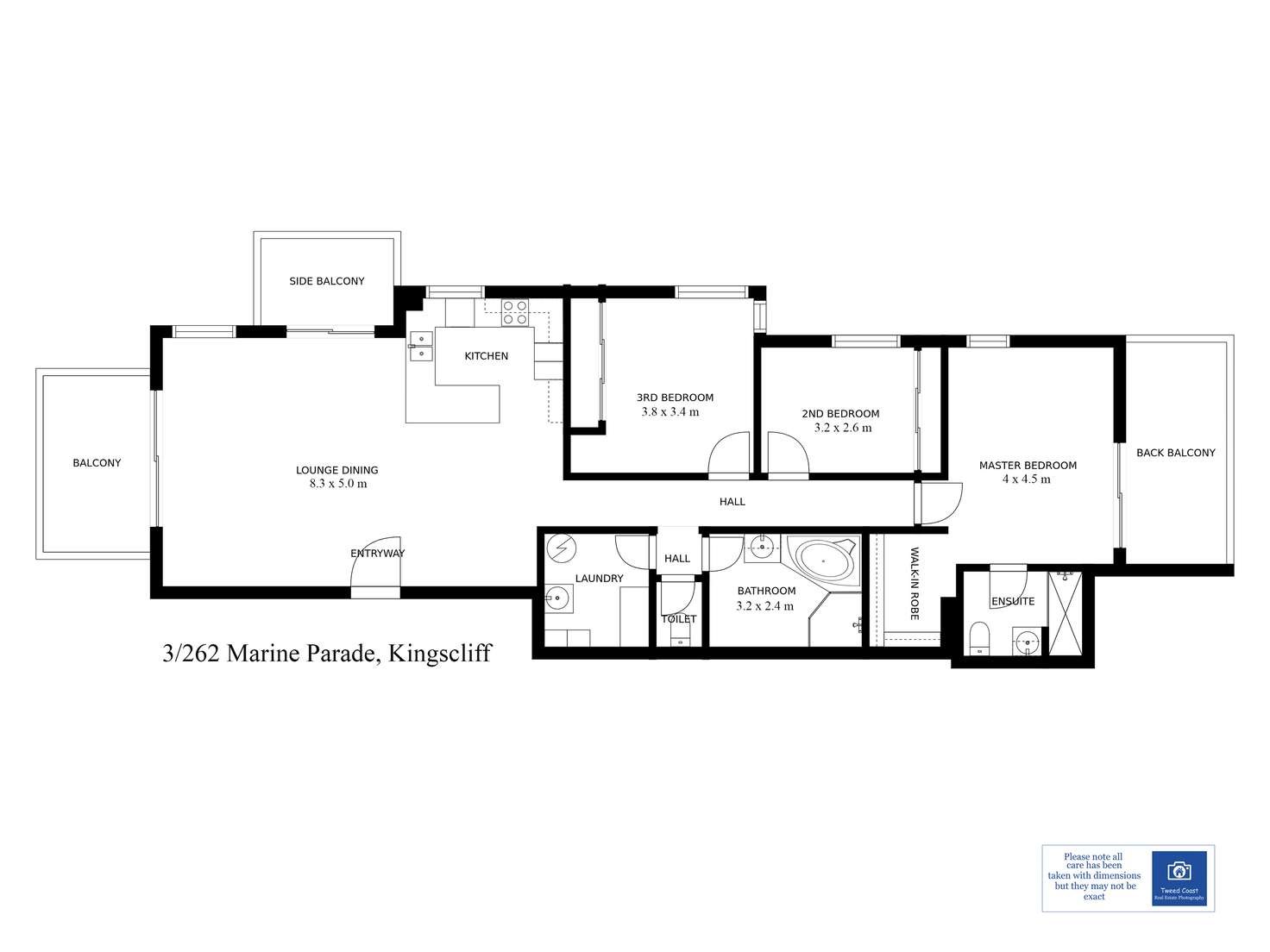 Floorplan of Homely apartment listing, 3/262 Marine Parade, Kingscliff NSW 2487