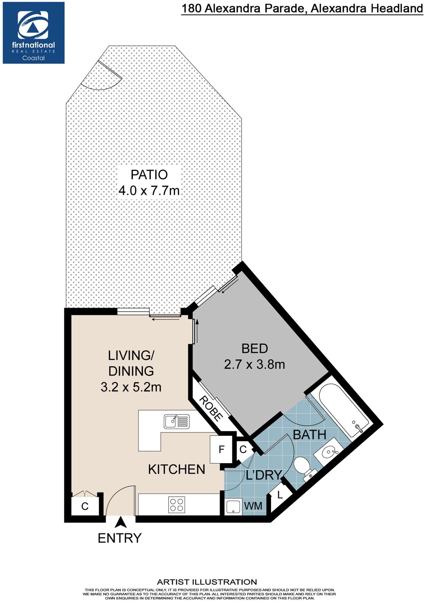 Floorplan of Homely unit listing, 240/180 Alexandra Parade, Alexandra Headland QLD 4572