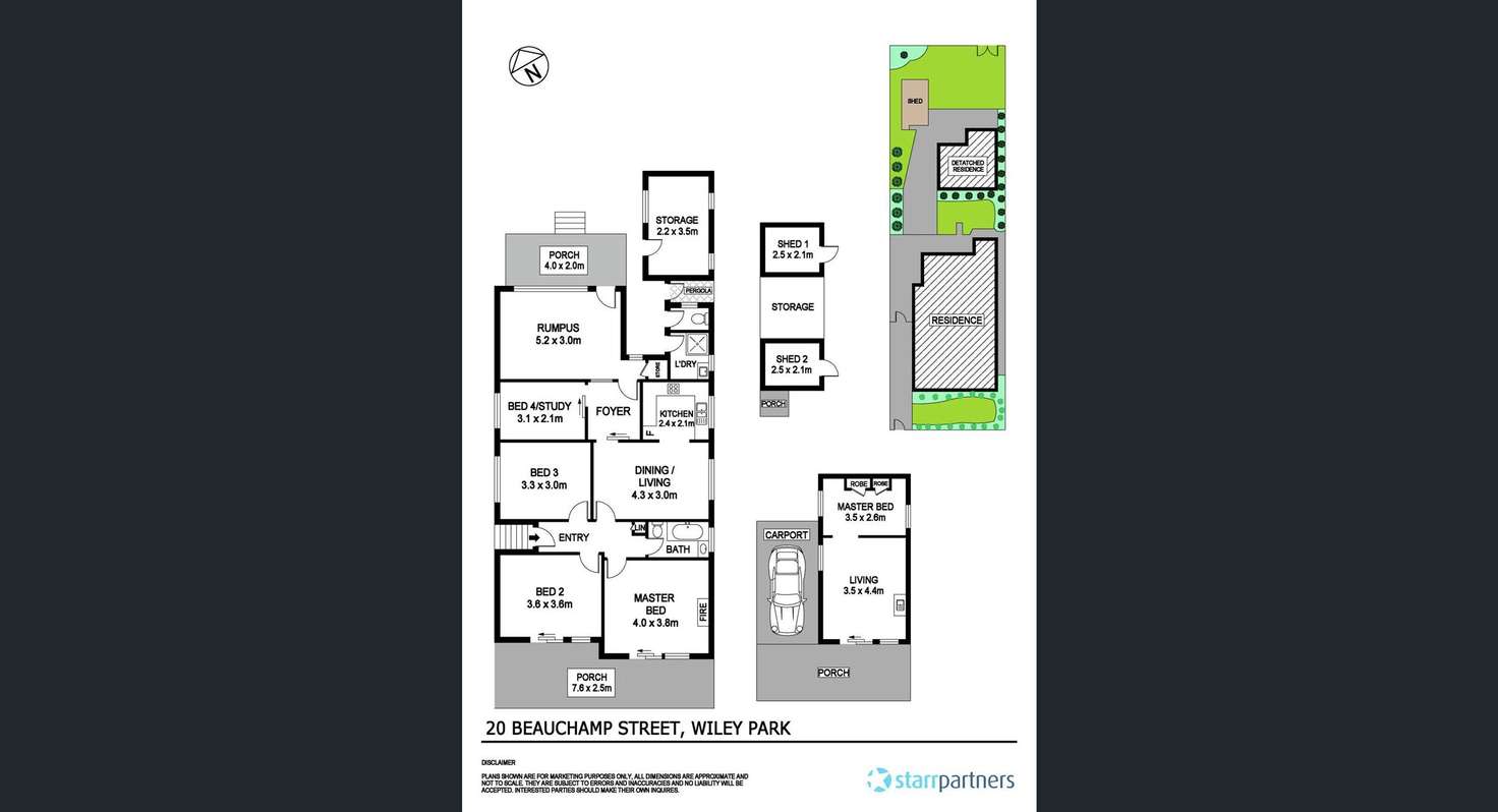Floorplan of Homely studio listing, 20 Beauchamp Street, Wiley Park NSW 2195