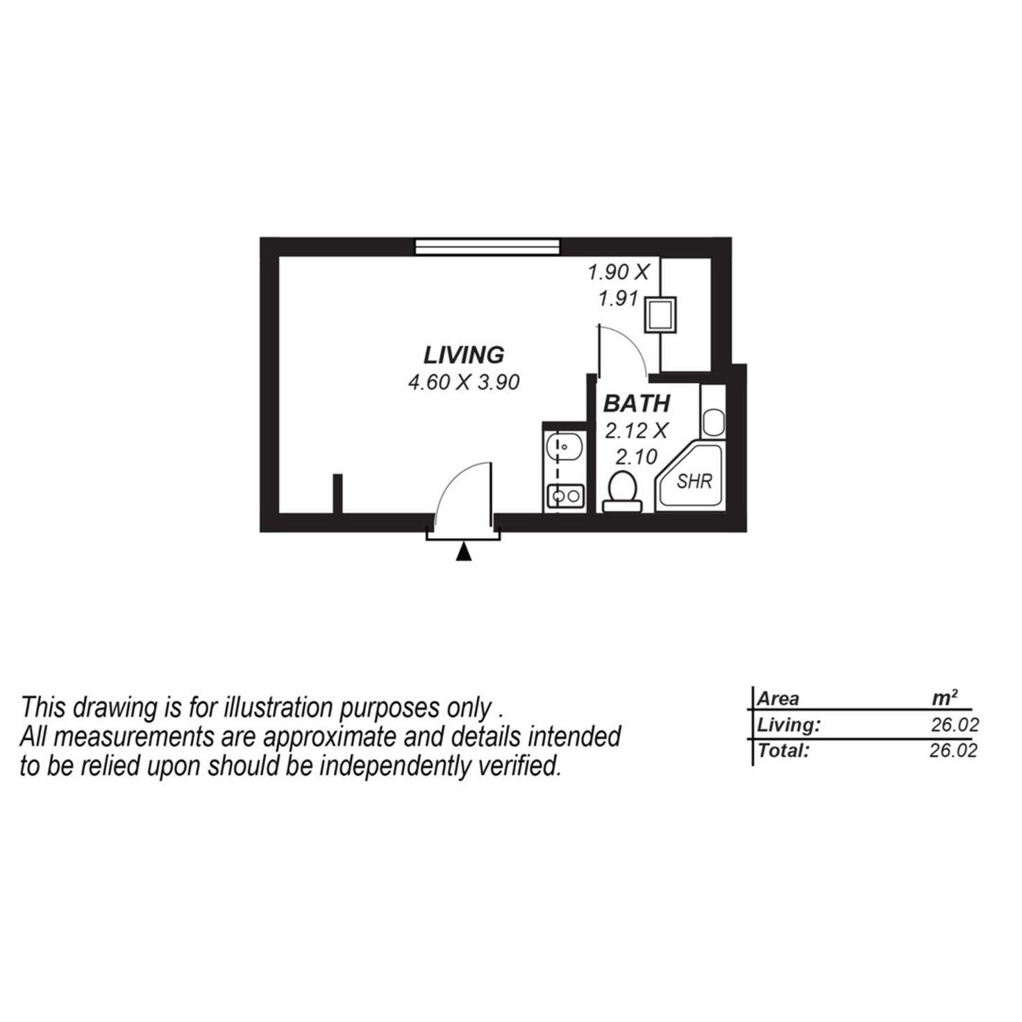 Floorplan of Homely apartment listing, 526/304 Waymouth Street, Adelaide SA 5000