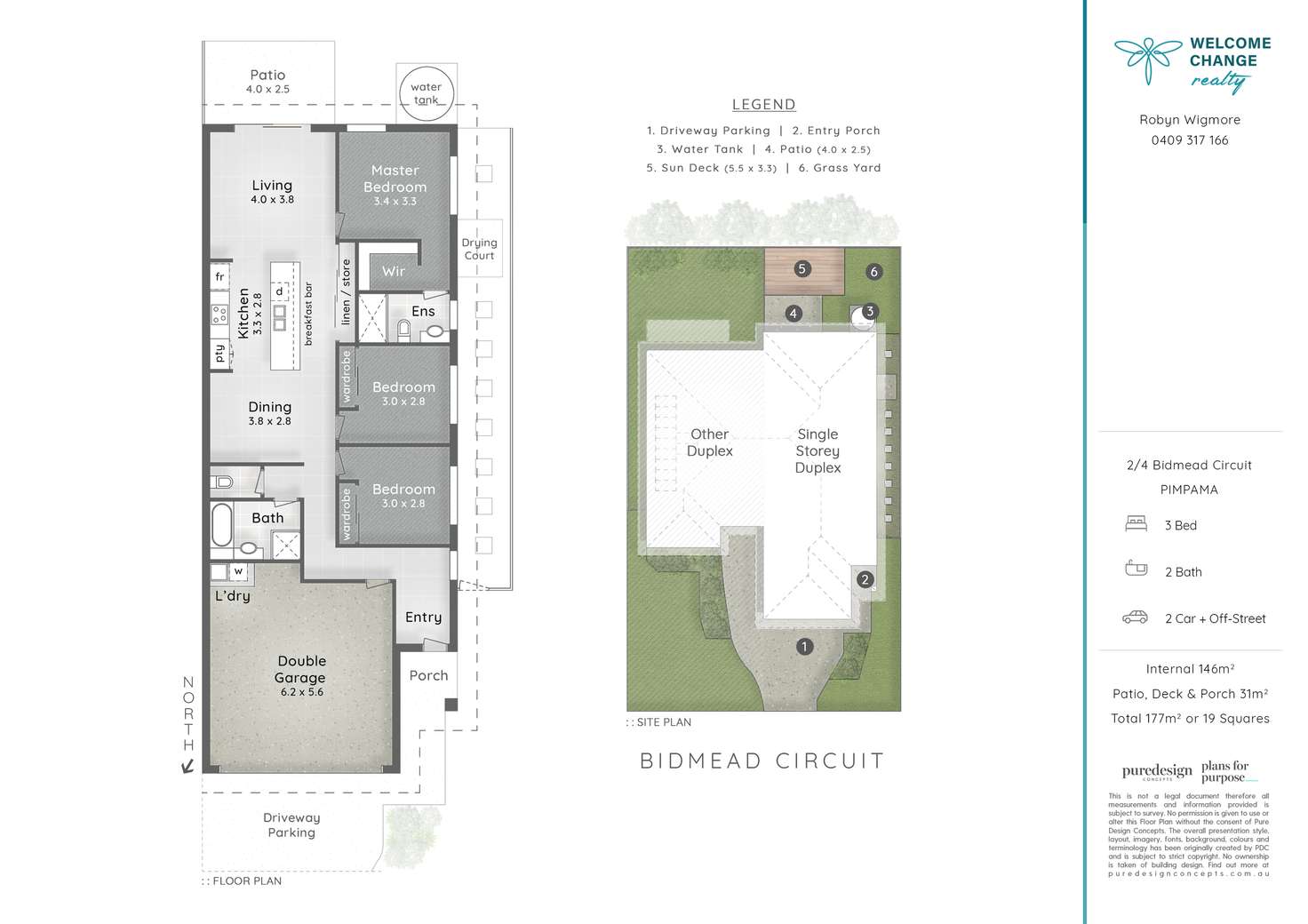 Floorplan of Homely semiDetached listing, 2/4 Bidmead Circuit, Pimpama QLD 4209
