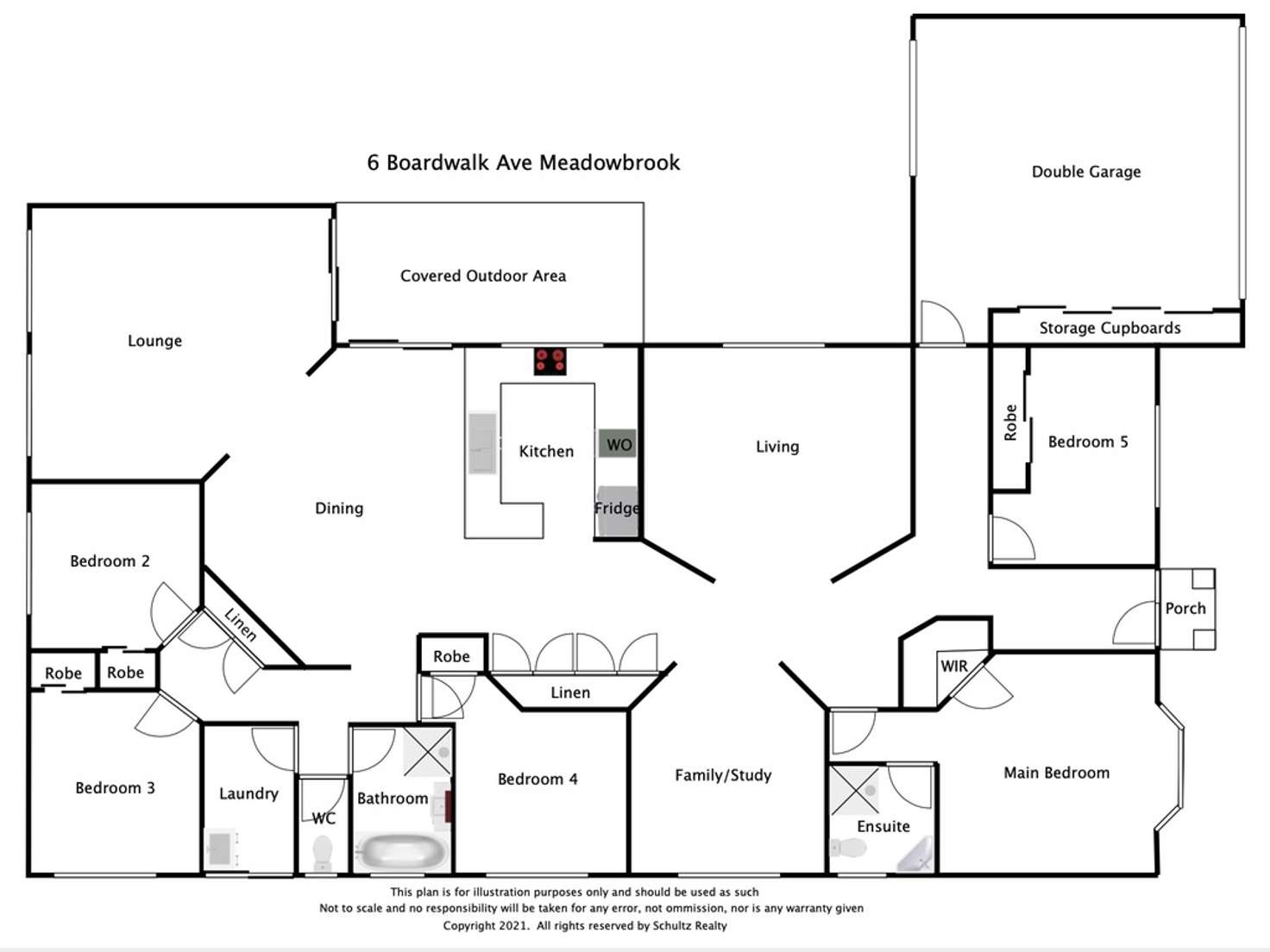 Floorplan of Homely house listing, 6 Boardwalk Avenue, Meadowbrook QLD 4131