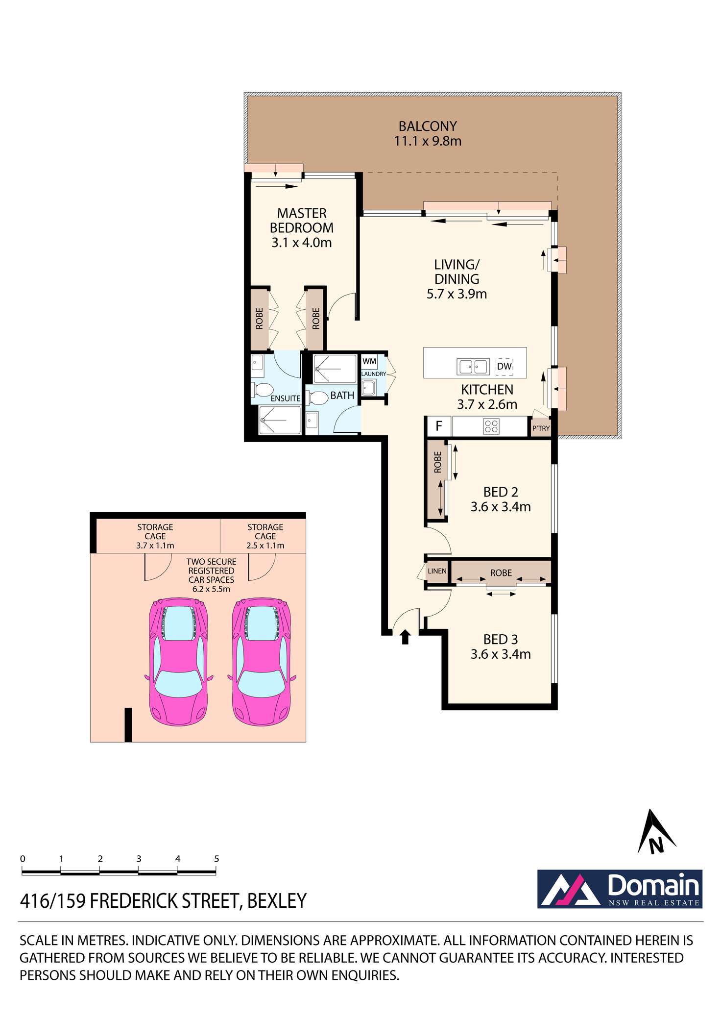 Floorplan of Homely apartment listing, 416/159 Frederick Street, Bexley NSW 2207
