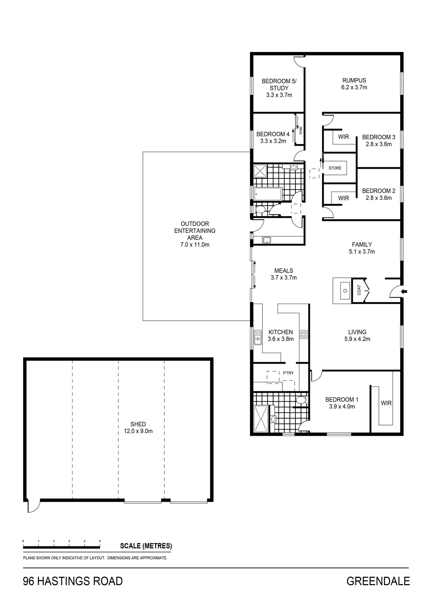 Floorplan of Homely lifestyle listing, 96 Hastings Road, Greendale VIC 3341