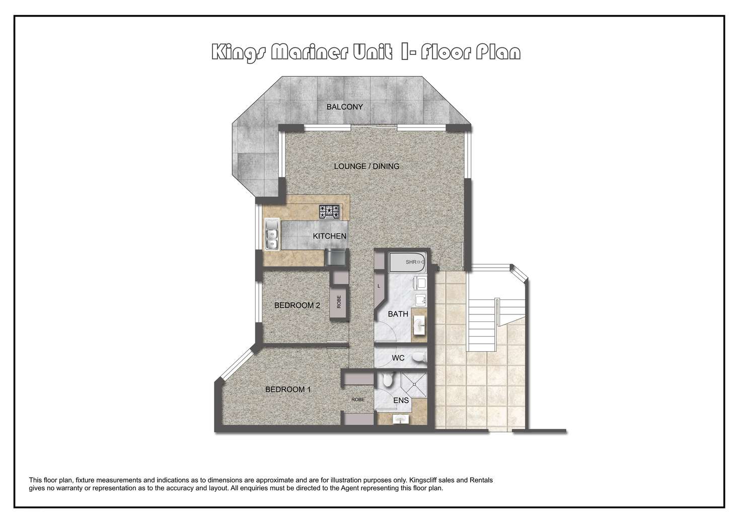 Floorplan of Homely unit listing, 1/6 Moss Street, Kingscliff NSW 2487