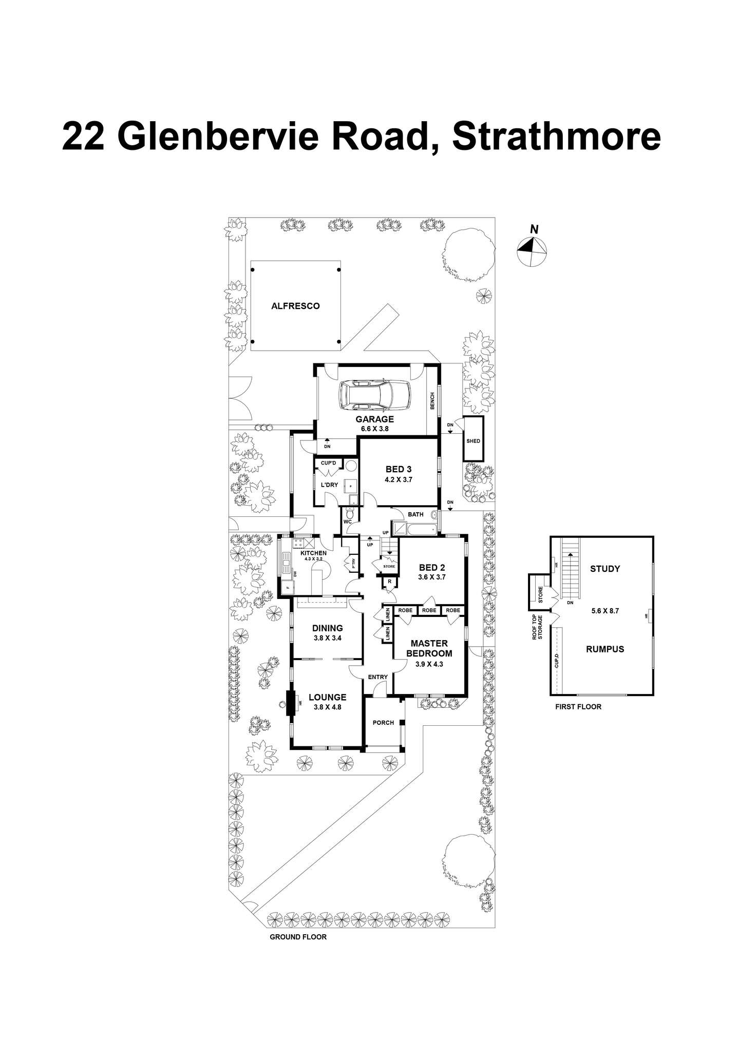 Floorplan of Homely house listing, 22 Glenbervie Road, Strathmore VIC 3041