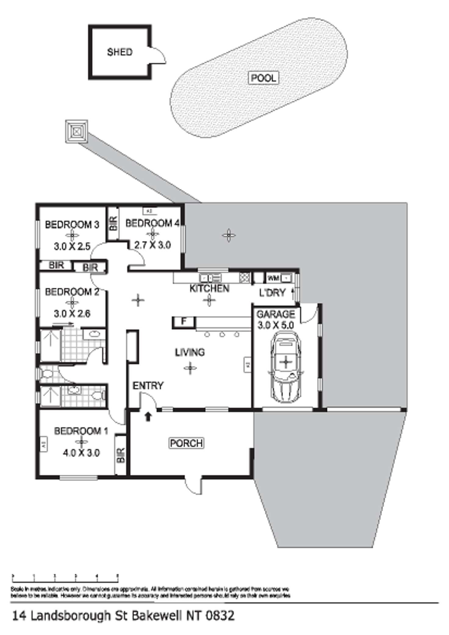 Floorplan of Homely house listing, 14 Landsborough Street, Bakewell NT 832