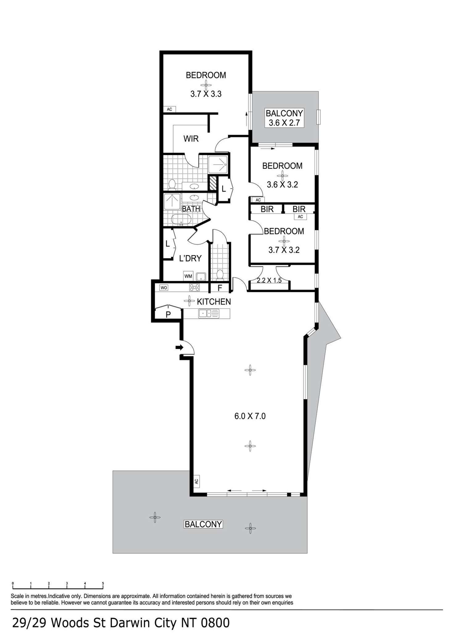 Floorplan of Homely apartment listing, 29/29 Woods St, Darwin City NT 800