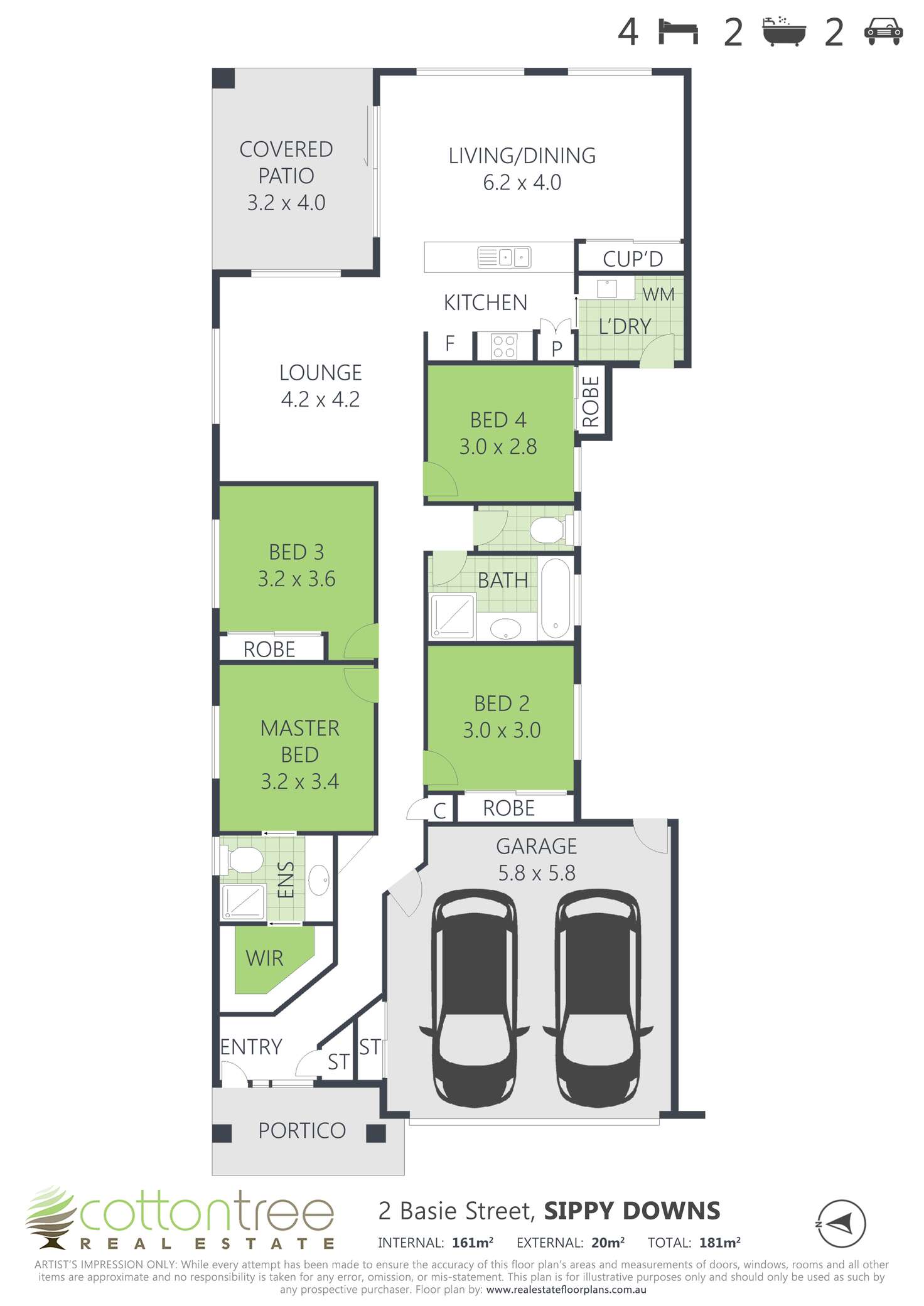 Floorplan of Homely house listing, 2 Basie Street, Sippy Downs QLD 4556