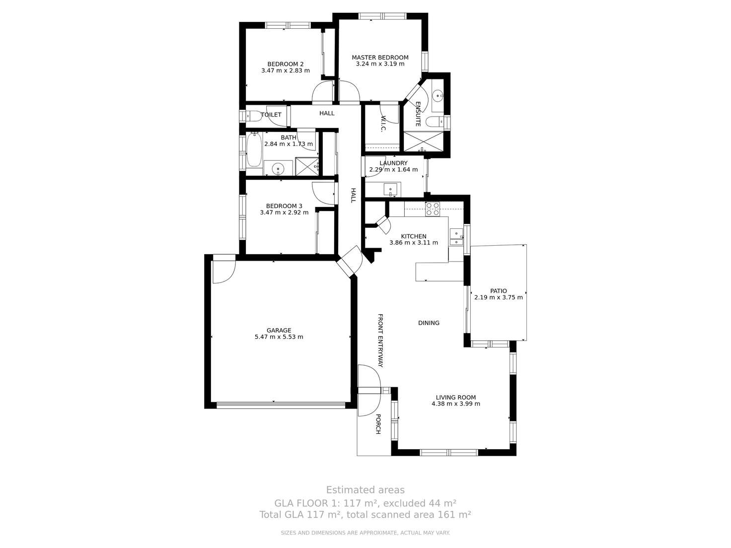 Floorplan of Homely semiDetached listing, 2/14 Shore Place, Kingscliff NSW 2487