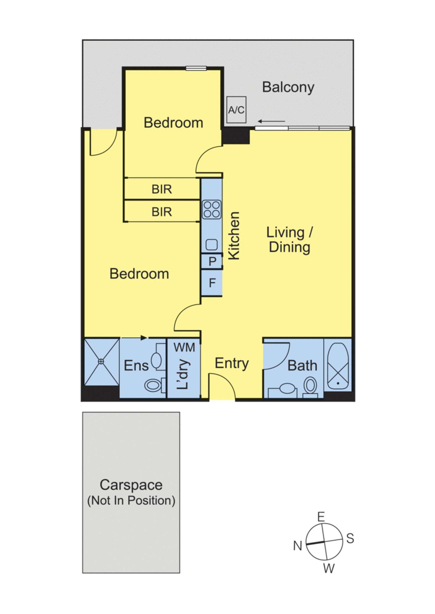 Floorplan of Homely apartment listing, 413/2 McGoun Street, Richmond VIC 3121
