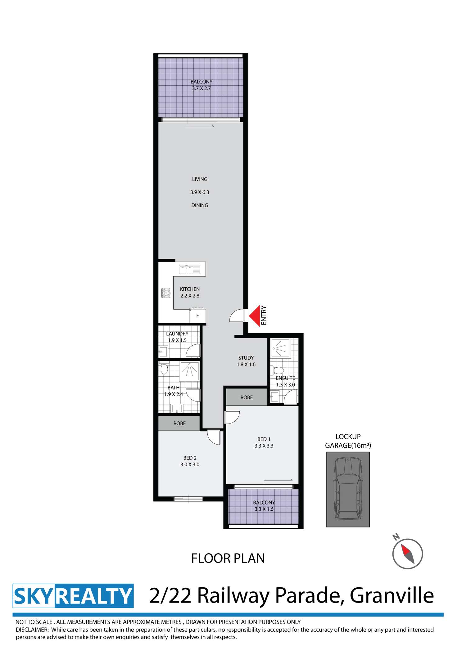 Floorplan of Homely unit listing, 2/22 Railway Parade, Granville NSW 2142