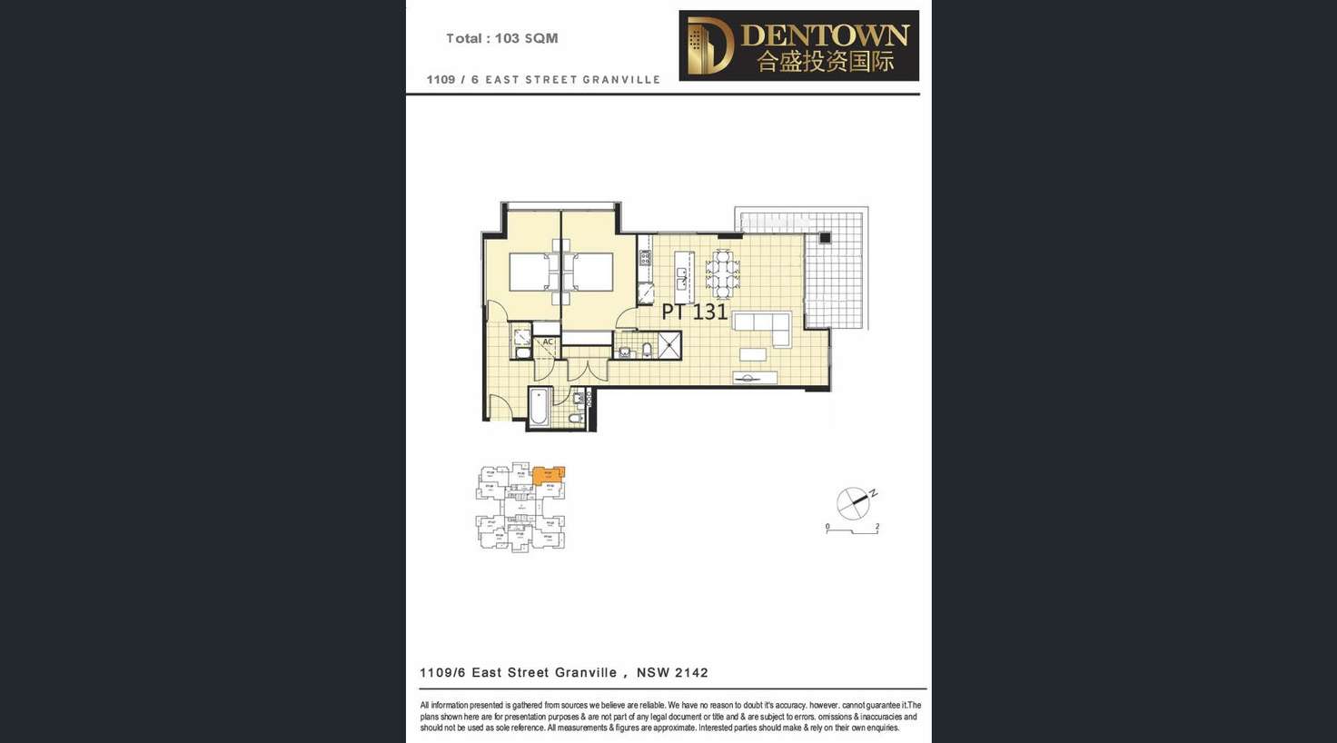 Floorplan of Homely apartment listing, 1109/6 East Street, Granville NSW 2142