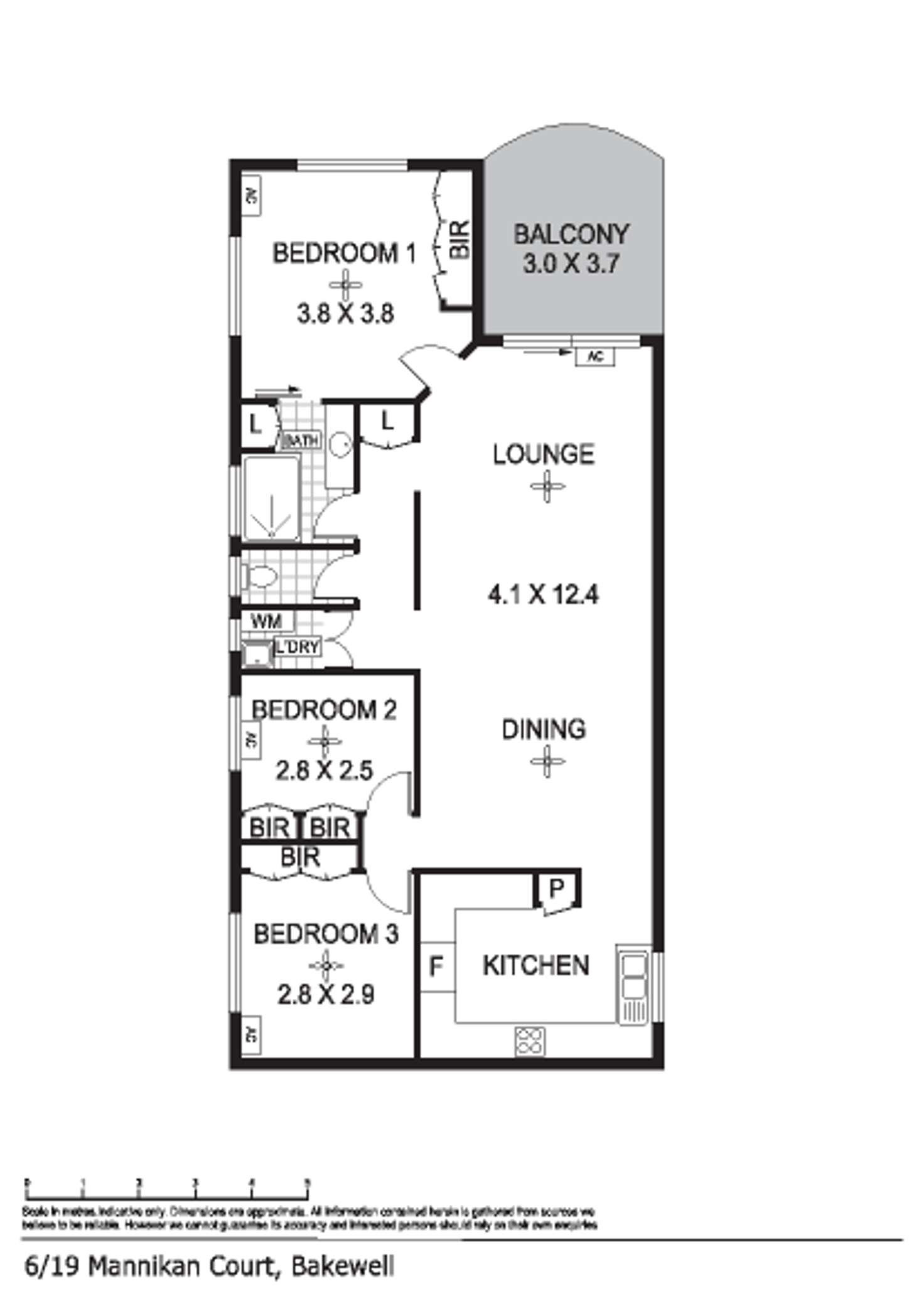 Floorplan of Homely apartment listing, 6/19 Mannikan Court, Bakewell NT 832