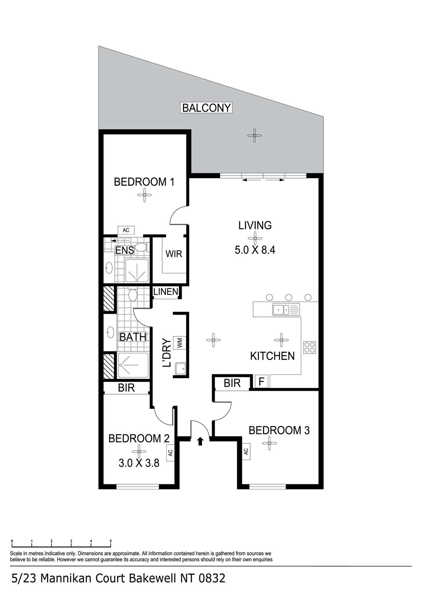 Floorplan of Homely apartment listing, 5/23 Mannikan Court, Bakewell NT 832