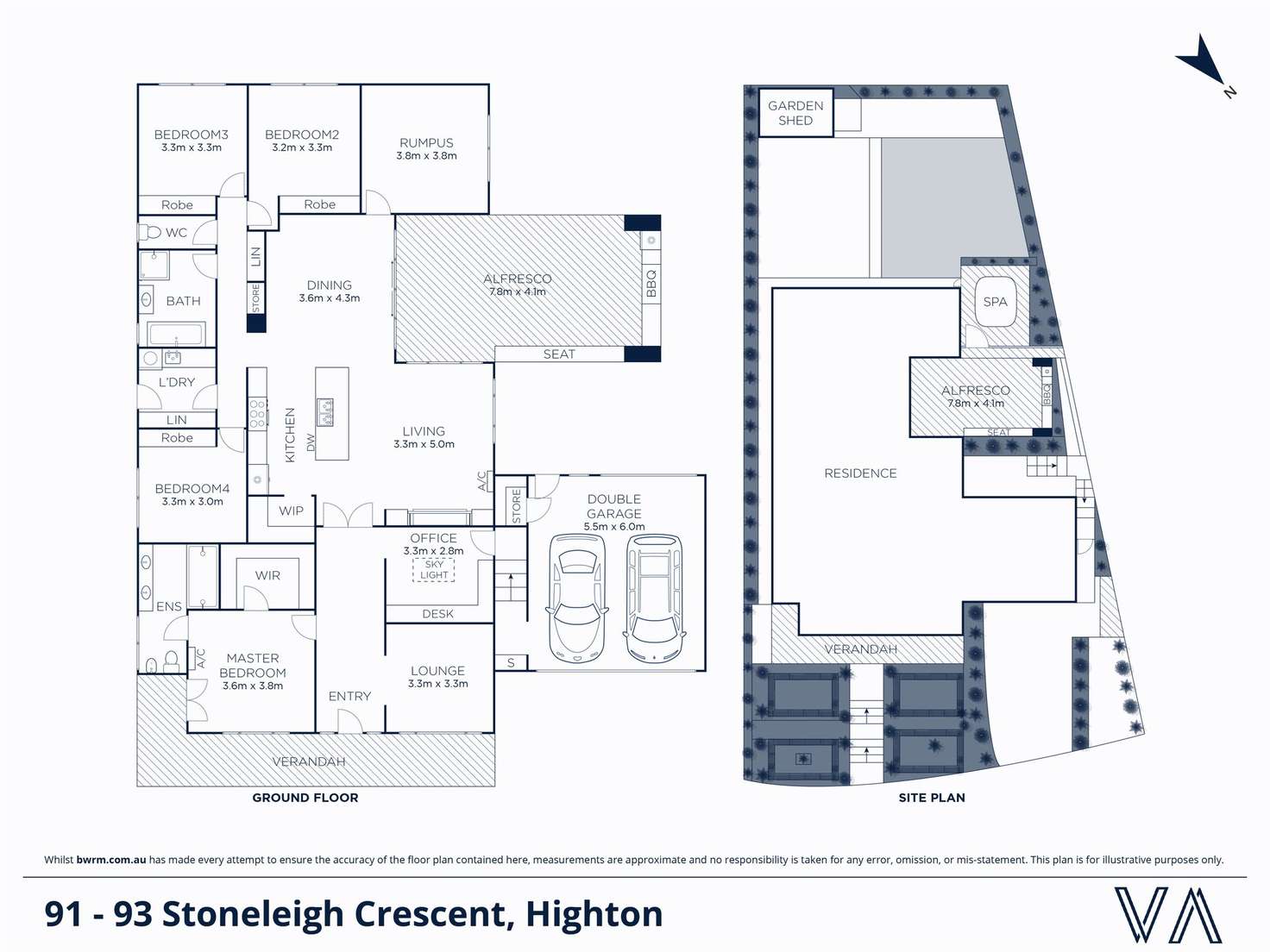 Floorplan of Homely house listing, 91-93 Stoneleigh Crescent, Highton VIC 3216