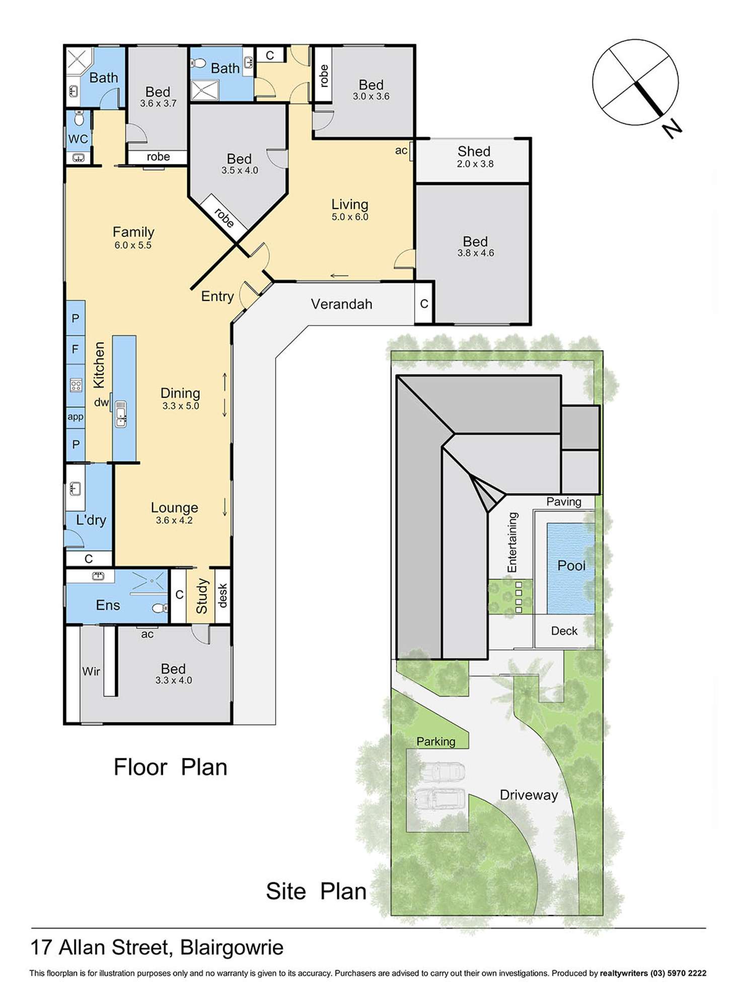 Floorplan of Homely house listing, 17 Allan Street, Blairgowrie VIC 3942