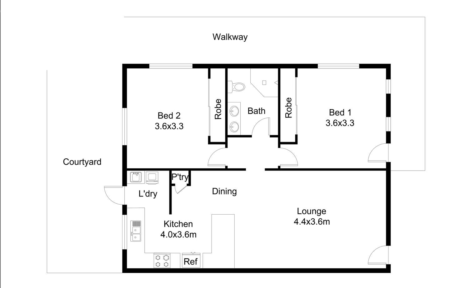Floorplan of Homely unit listing, 3/187 Mcleod Street, Cairns North QLD 4870