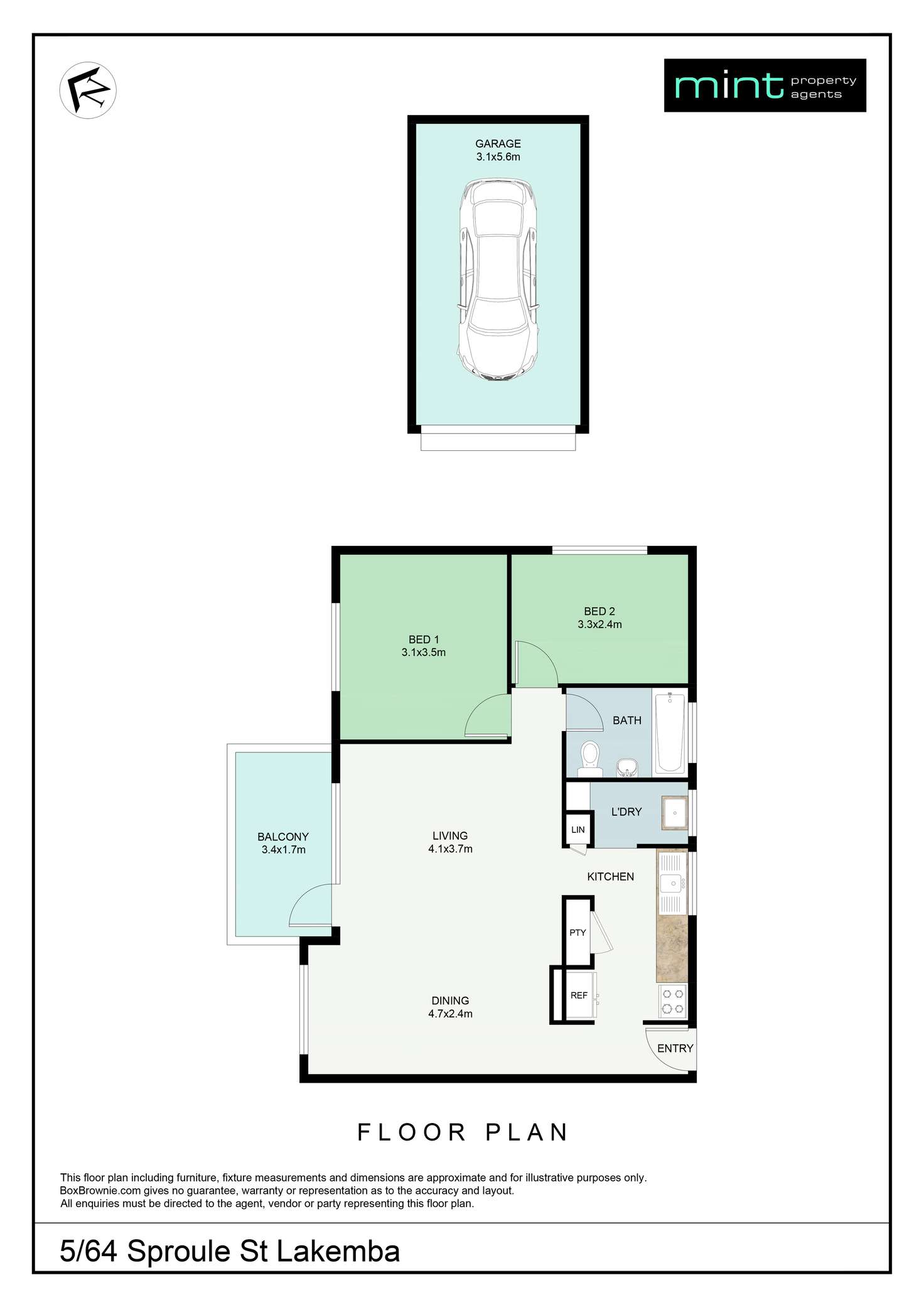 Floorplan of Homely apartment listing, 5/64 Sproule Street, Lakemba NSW 2195