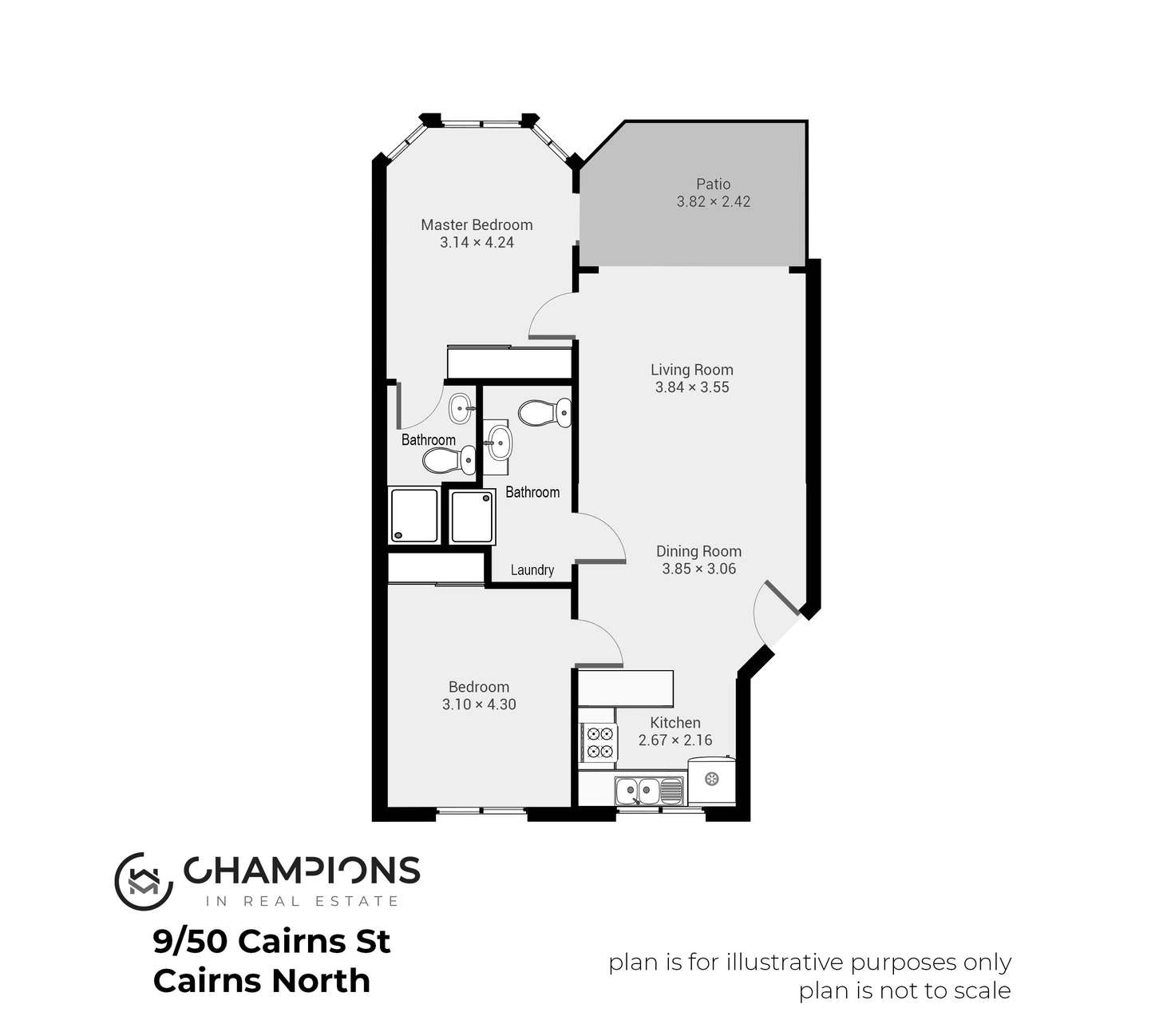 Floorplan of Homely unit listing, 9/50 Cairns Street, Cairns North QLD 4870