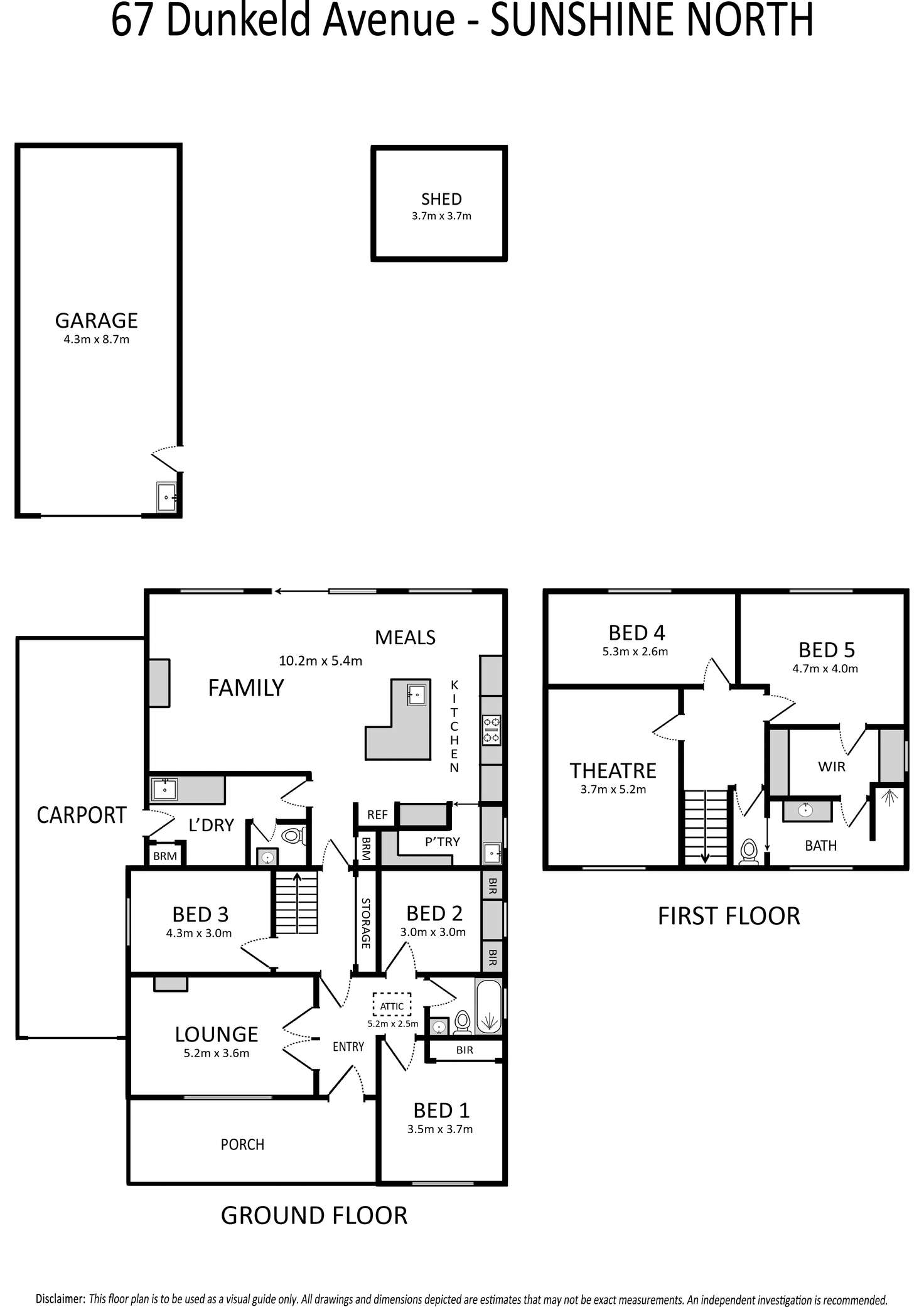 Floorplan of Homely house listing, 67 Dunkeld Avenue, Sunshine North VIC 3020