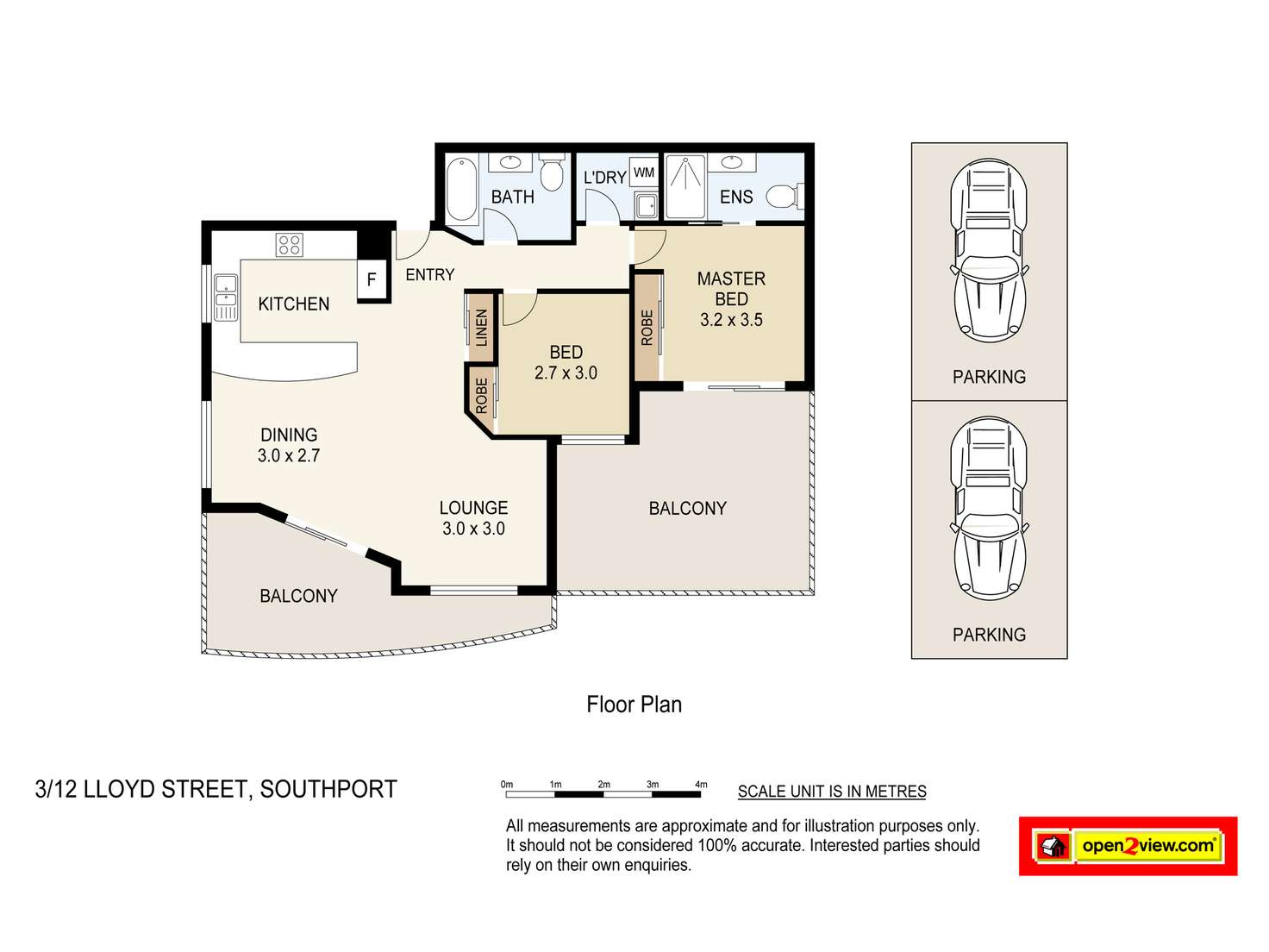 Floorplan of Homely unit listing, 3/12 Lloyd Street, Southport QLD 4215