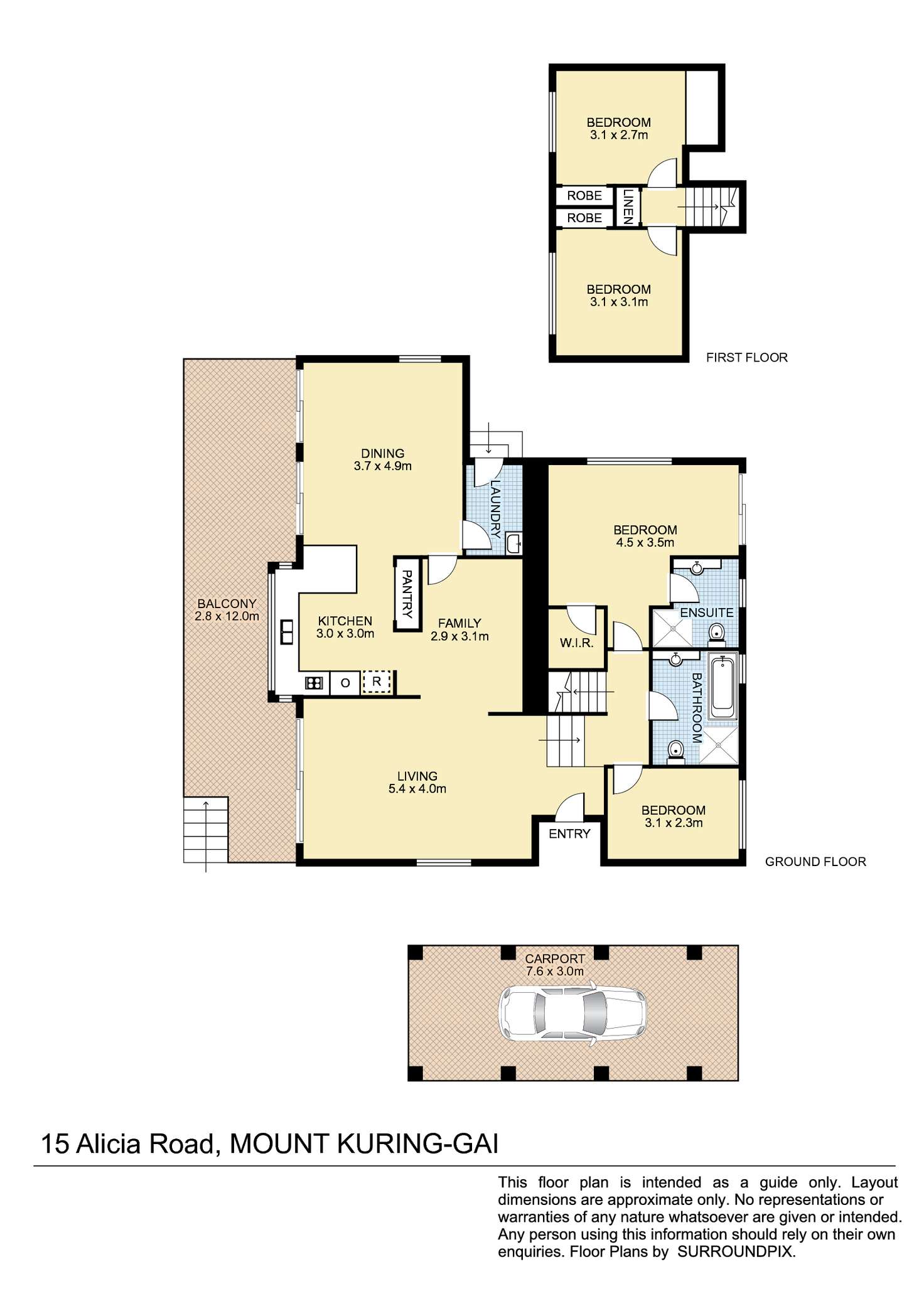 Floorplan of Homely house listing, 15 ALICIA ROAD, Mount Kuring-Gai NSW 2080