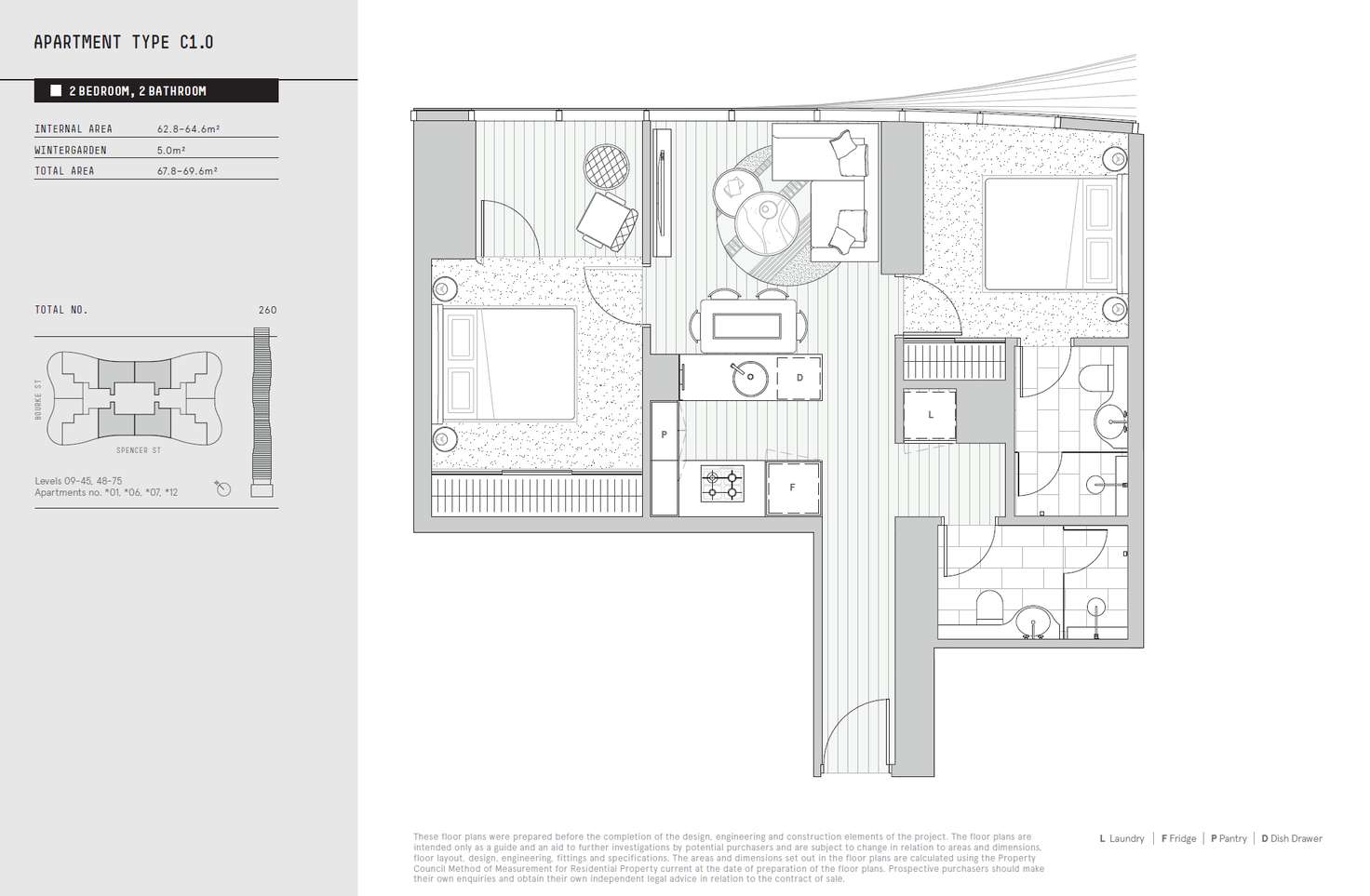 Floorplan of Homely apartment listing, 3407/138 Spencer Street, Melbourne VIC 3000