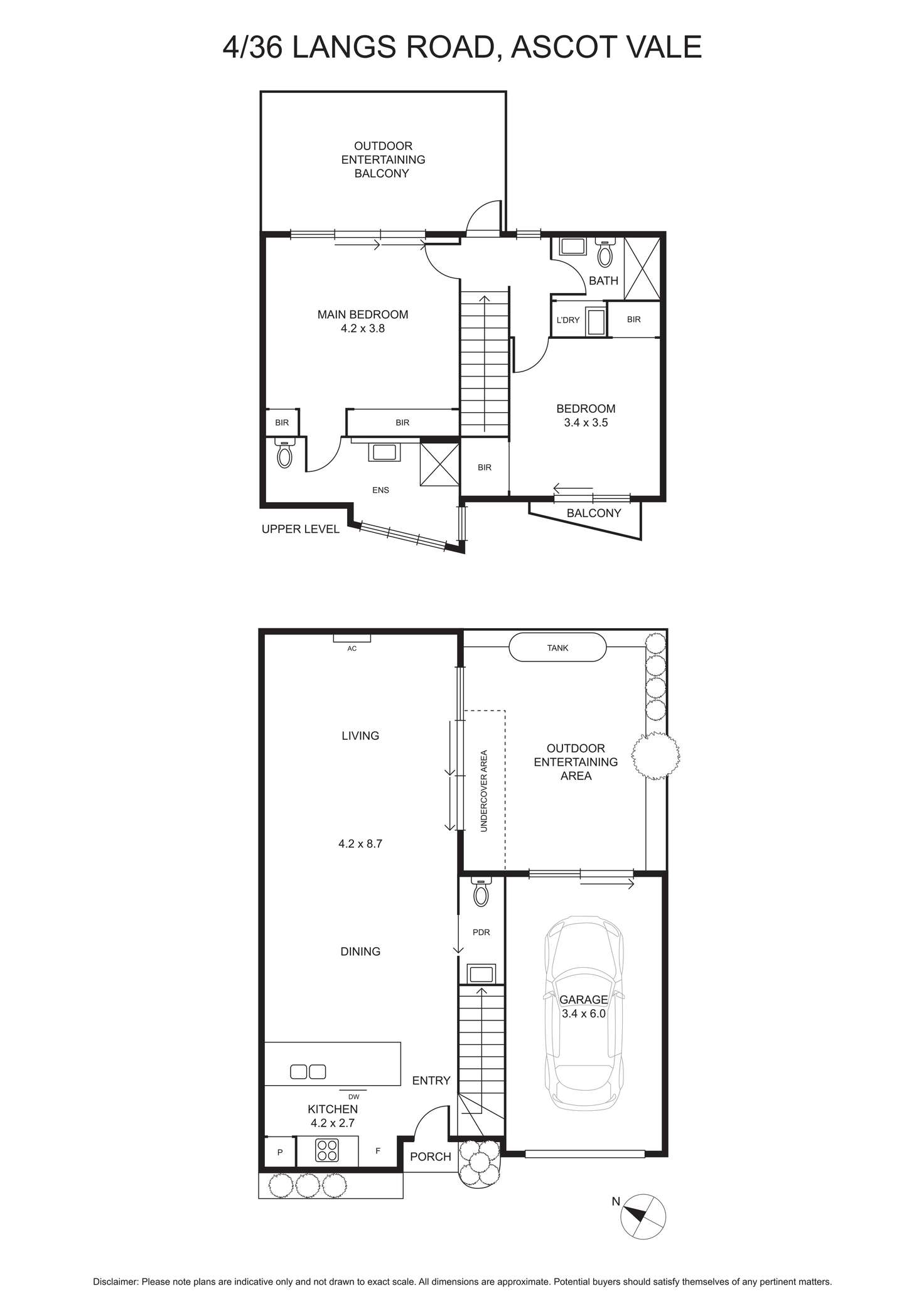 Floorplan of Homely townhouse listing, 4/36 Langs Road, Ascot Vale VIC 3032