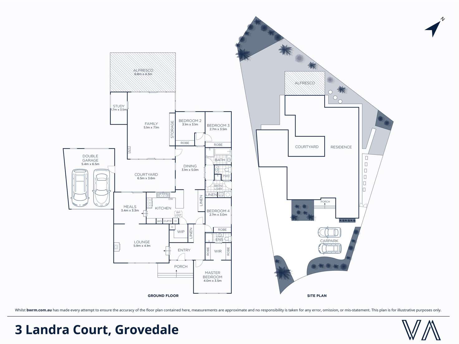 Floorplan of Homely house listing, 3 Landra Court, Grovedale VIC 3216