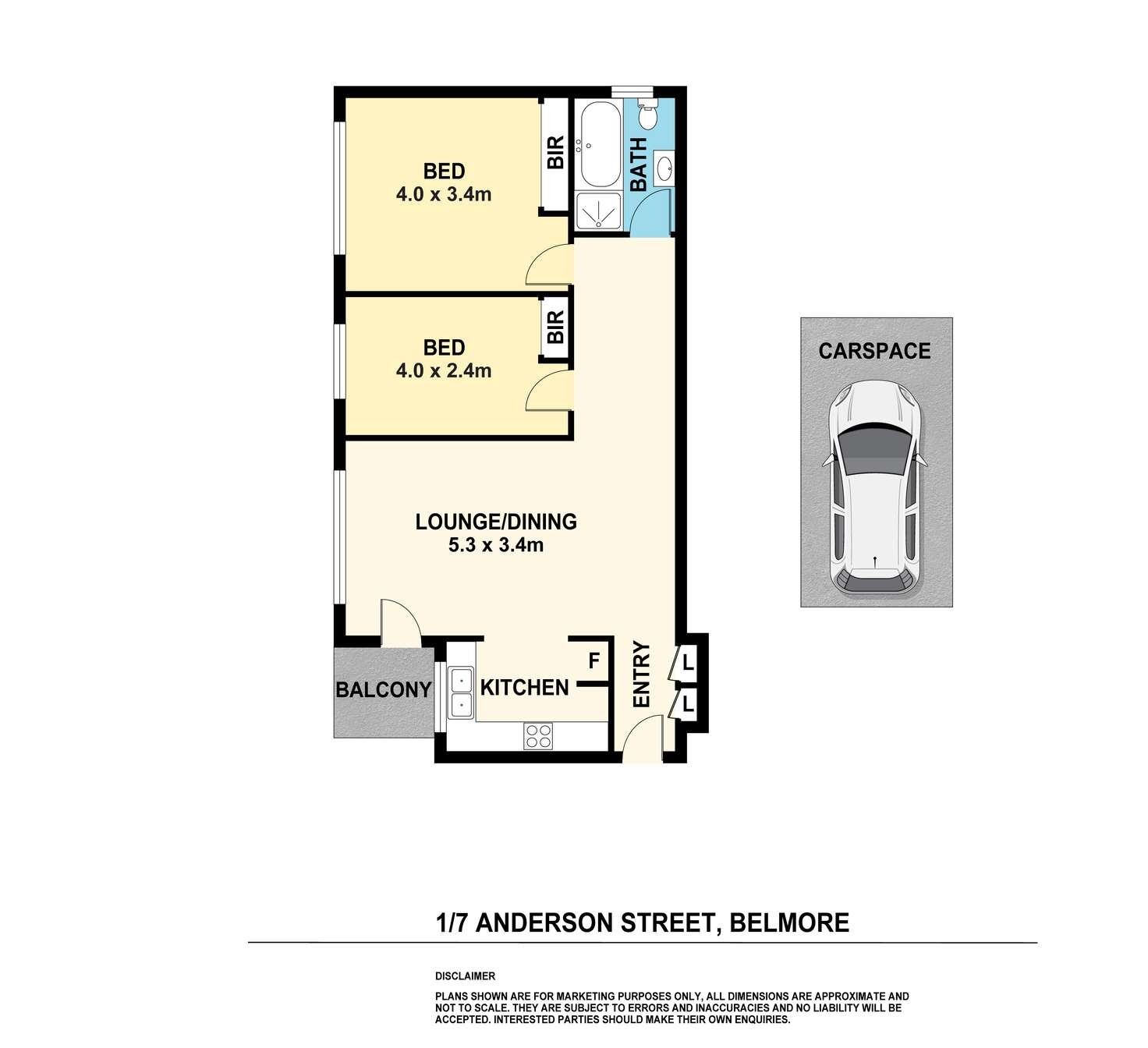 Floorplan of Homely apartment listing, 1/7 Anderson Street, Belmore NSW 2192