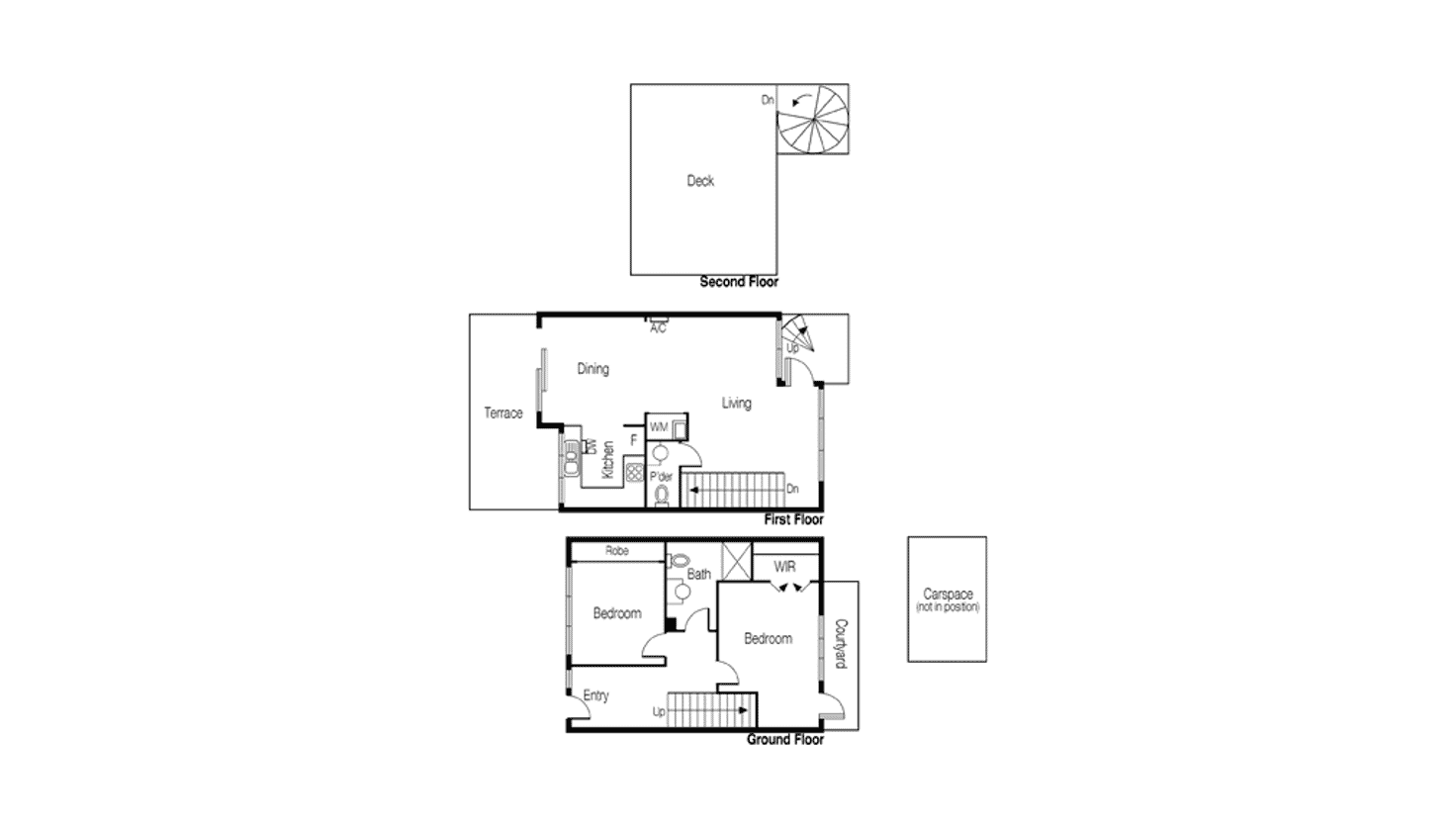 Floorplan of Homely townhouse listing, 2/300 Como Parade West, Parkdale VIC 3195
