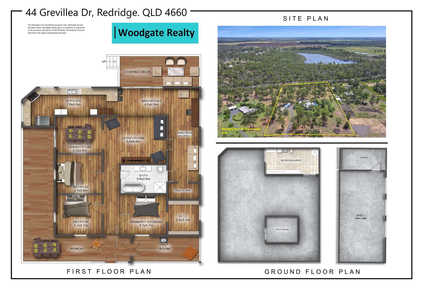 Floorplan of Homely house listing, 44 GREVILLEA DRIVE, Redridge QLD 4660