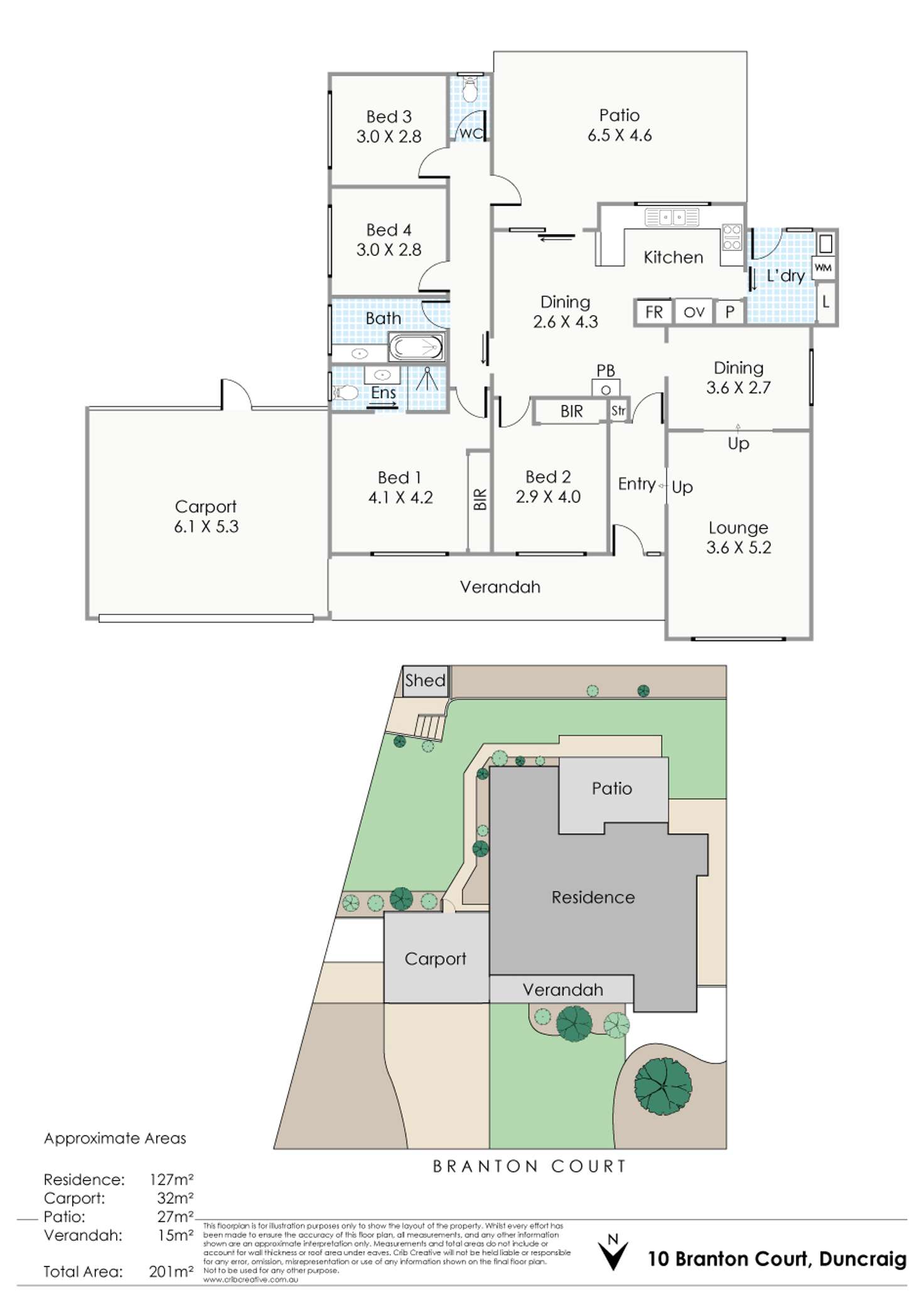 Floorplan of Homely house listing, 10 Branton Court, Duncraig WA 6023