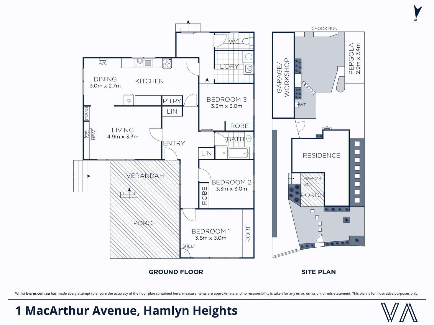 Floorplan of Homely house listing, 1 MacArthur Avenue, Hamlyn Heights VIC 3215