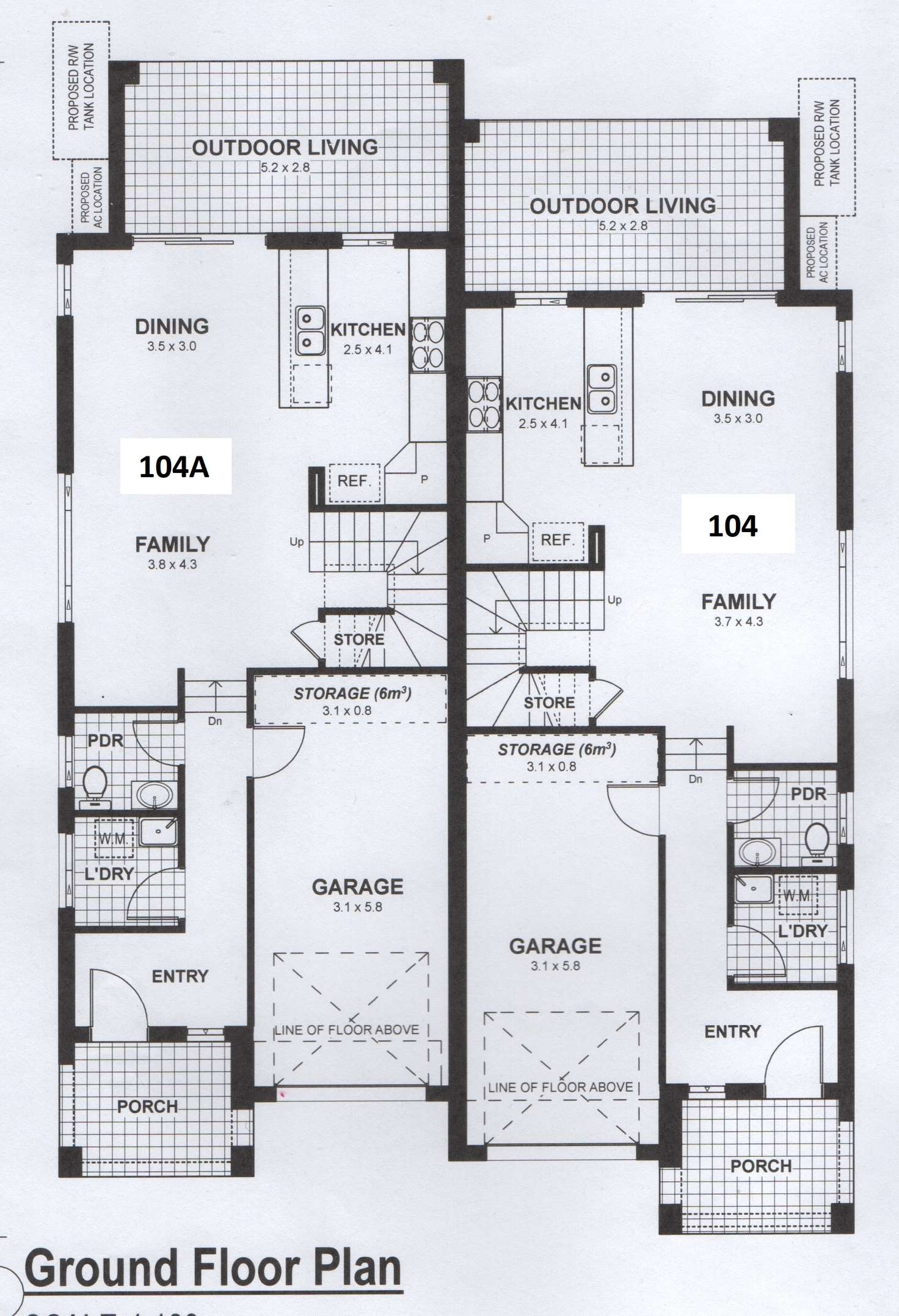 Floorplan of Homely semiDetached listing, 104A Edgbaston Road, Beverly Hills NSW 2209