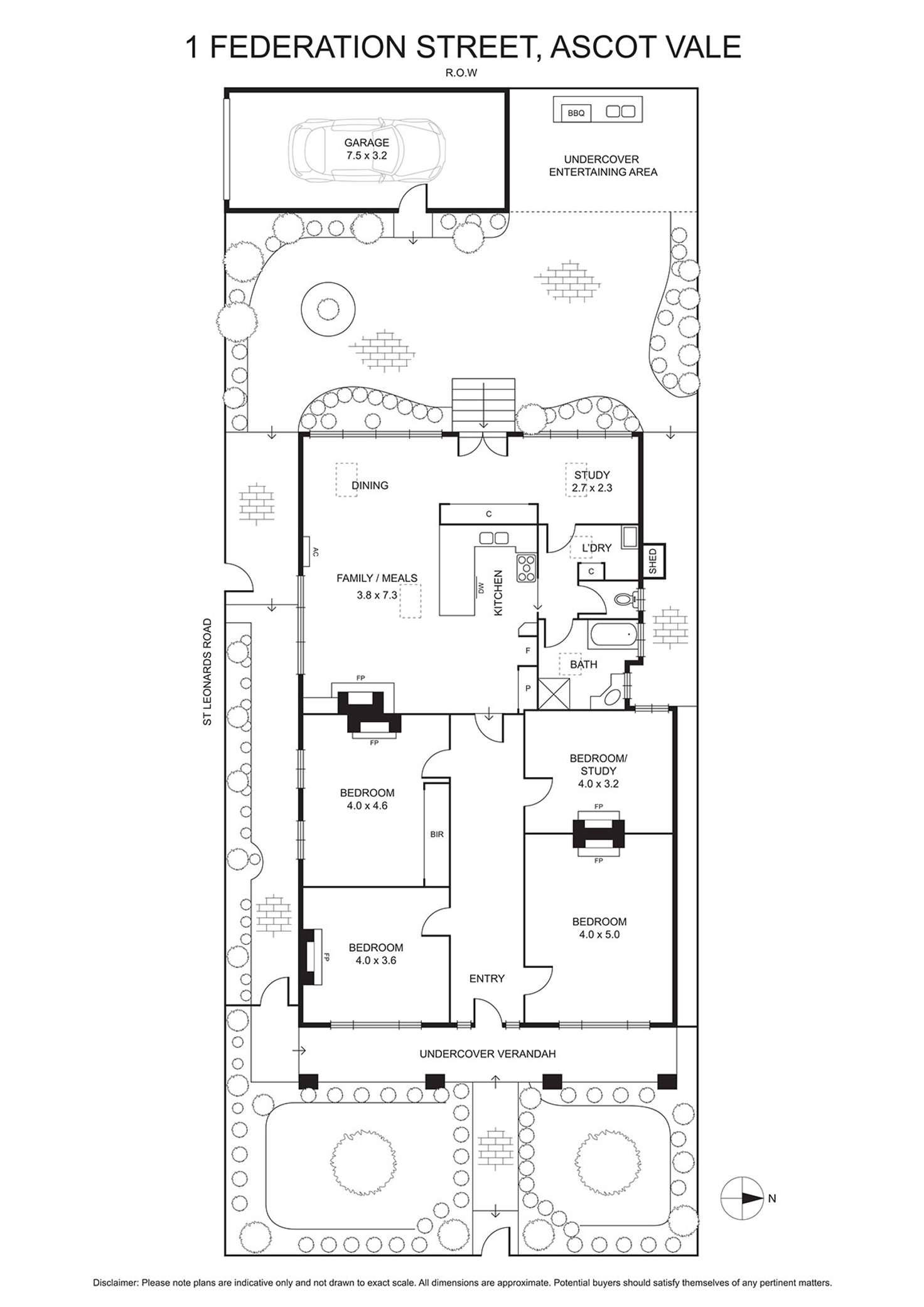 Floorplan of Homely house listing, 1 Federation Street, Ascot Vale VIC 3032
