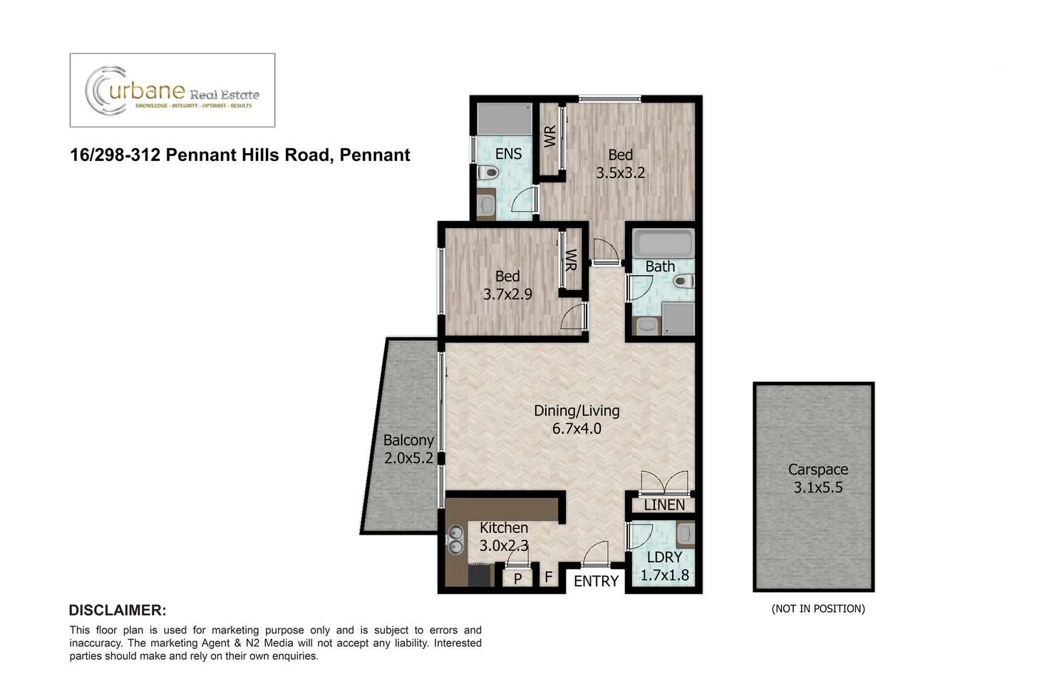 Floorplan of Homely apartment listing, 16/298-312 Pennant Hills Road, Pennant Hills NSW 2120