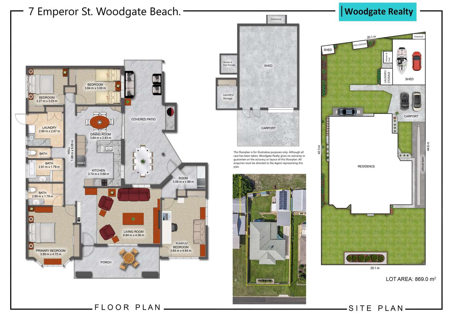 Floorplan of Homely house listing, 7 EMPEROR STREET, Woodgate QLD 4660