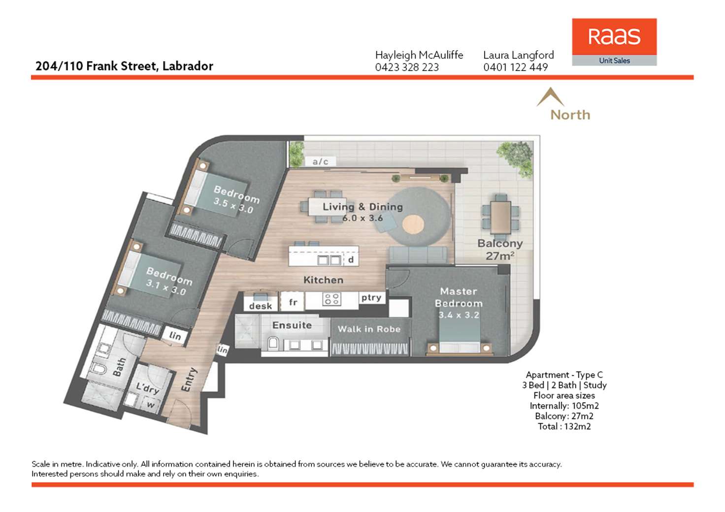 Floorplan of Homely apartment listing, 204/110 Frank Street, Labrador QLD 4215