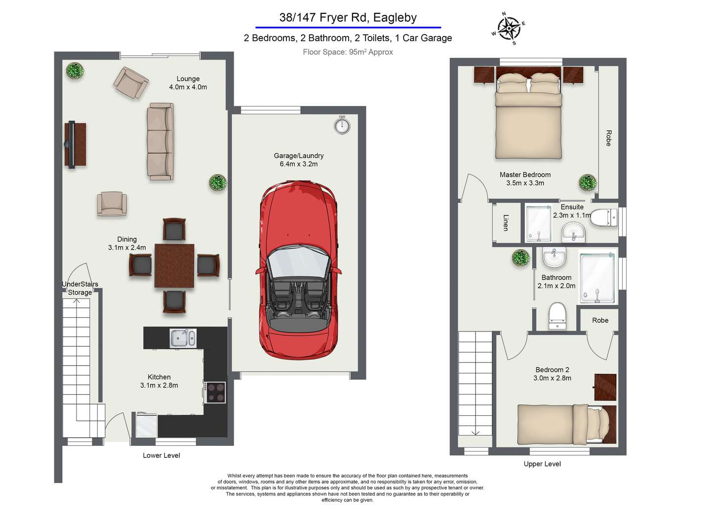 Floorplan of Homely townhouse listing, 38/147 Fryar Road, Eagleby QLD 4207