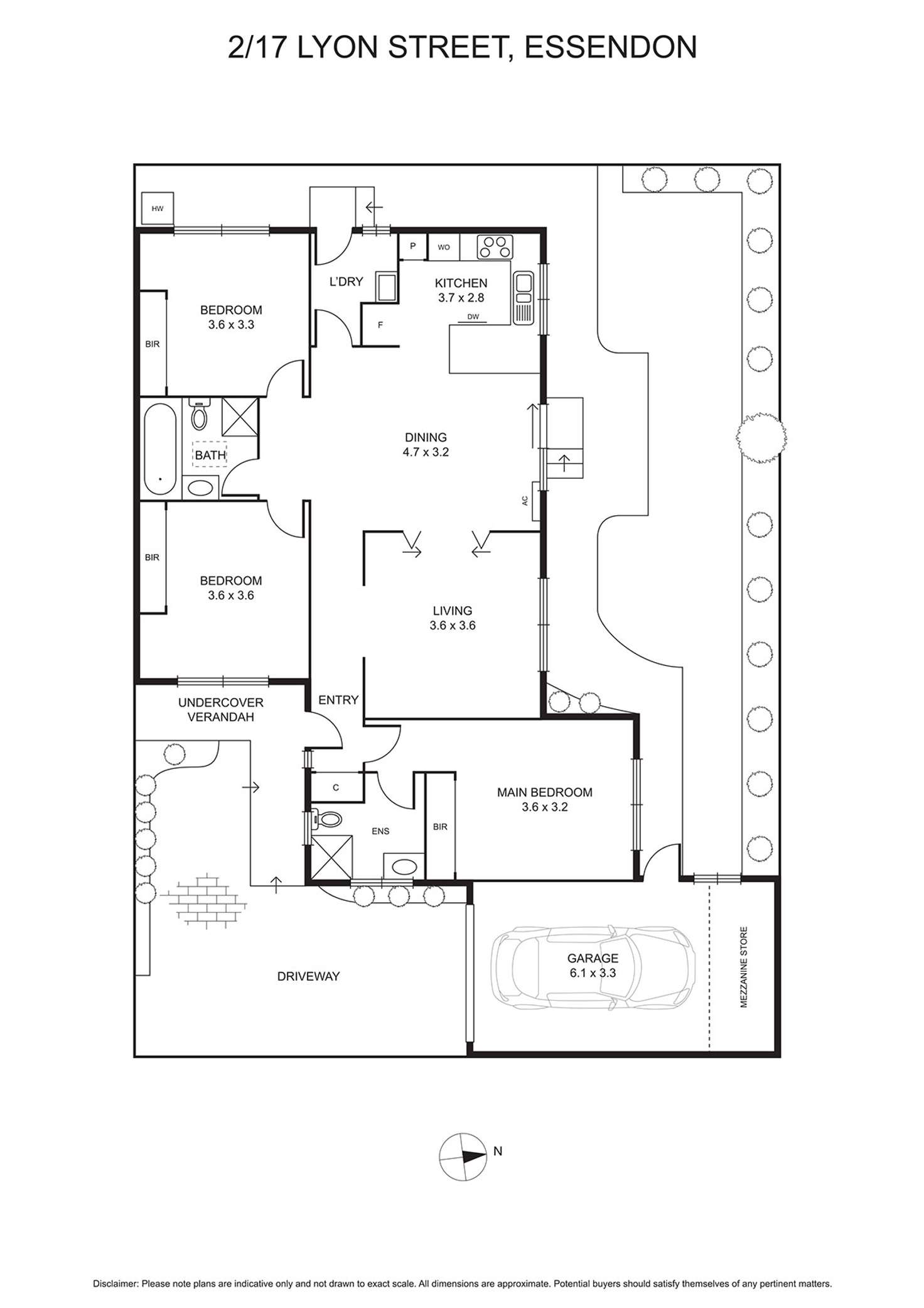 Floorplan of Homely unit listing, 2/17 Lyon Street, Essendon VIC 3040