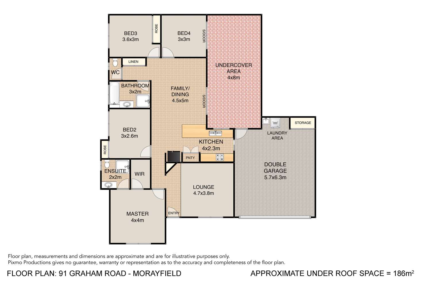 Floorplan of Homely house listing, 91 Graham Road, Morayfield QLD 4506