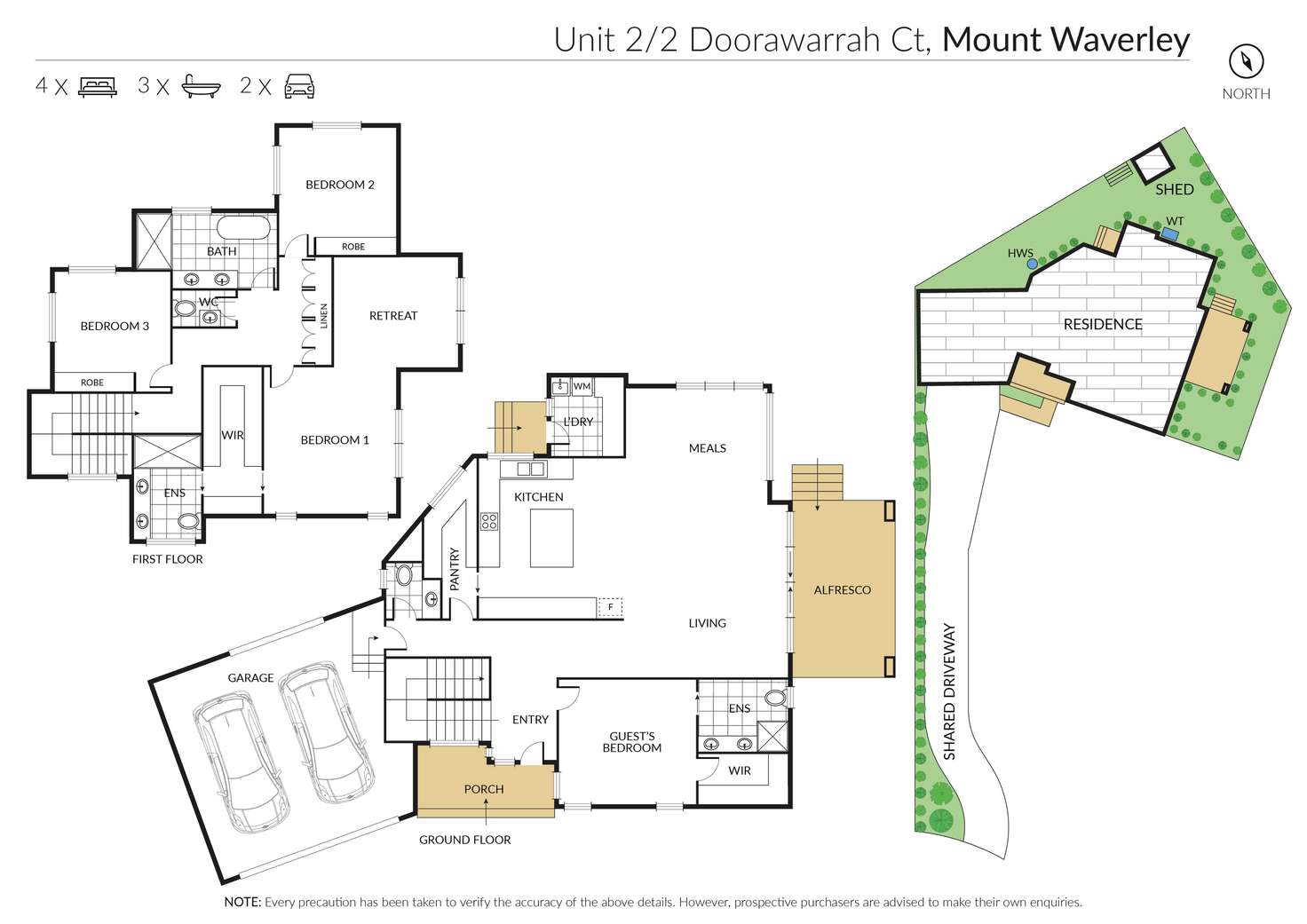 Floorplan of Homely townhouse listing, 2/2 Doorawarrah Court, Mount Waverley VIC 3149