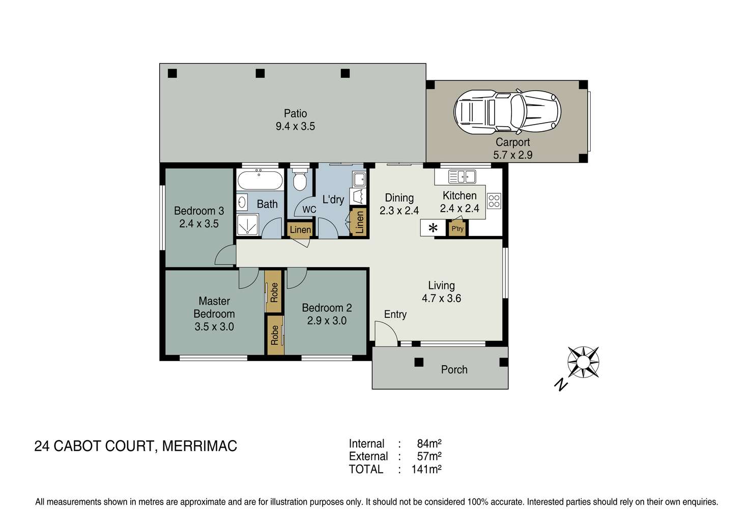 Floorplan of Homely house listing, 24 Cabot Court, Merrimac QLD 4226