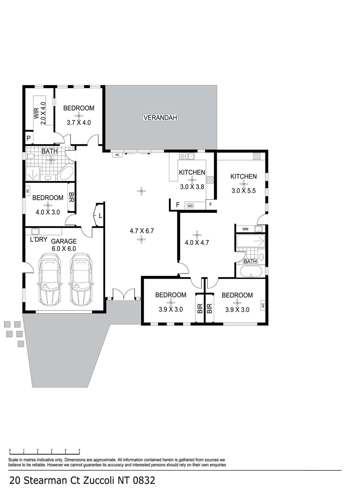 Floorplan of Homely house listing, 20 Stearman Court, Zuccoli NT 832