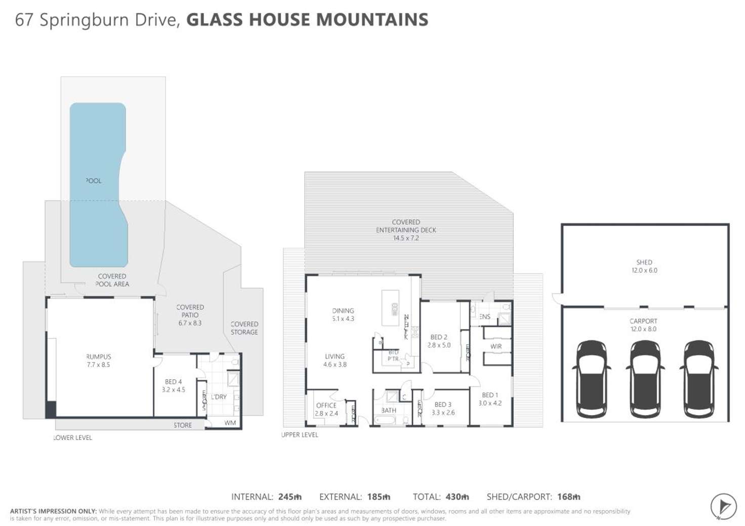 Floorplan of Homely house listing, 67 Springburn Drive, Glass House Mountains QLD 4518